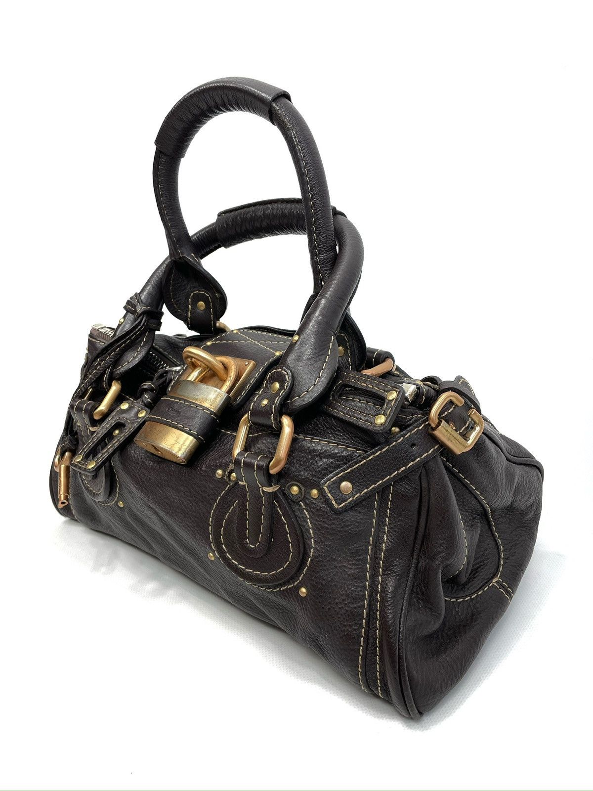 Chloe Chloé Paddington Medium Satchel Bag – Dark Brown Chocolate Size ONE SIZE - 6 Thumbnail