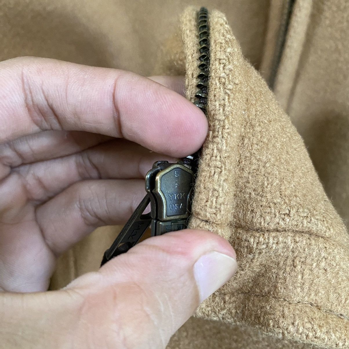 Golden Bear × Taylor Stitch × Vintage 💥 VINTAGE GOLDEN BEAR HARD WOOL LEATHER TRIM JACKET Size US M / EU 48-50 / 2 - 8 Thumbnail