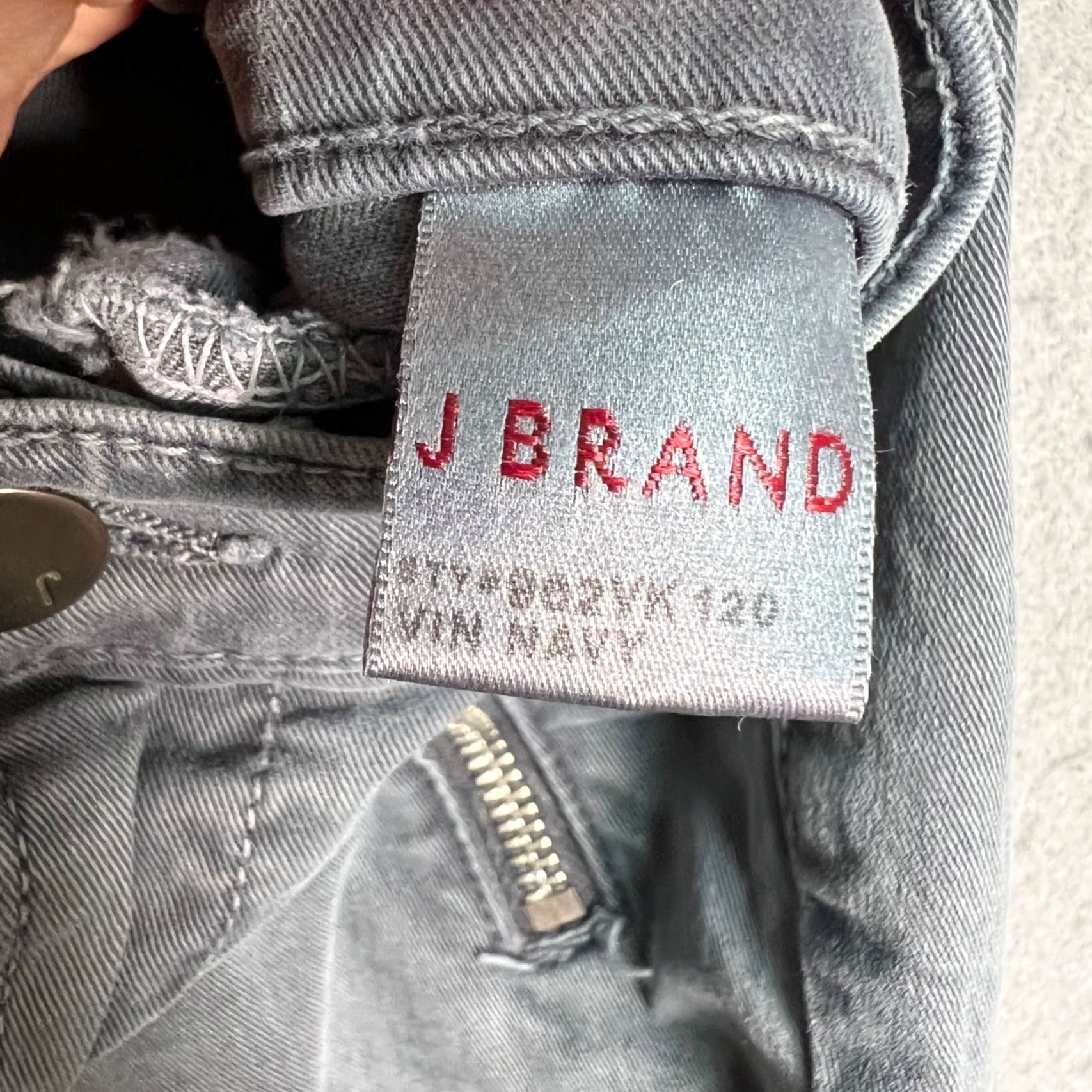 J Brand J Brand Jeans Skinny Denim Zip Details Womens Size 29 Gray Moto Stretch Slim 5-Pocket Casual Vintage No Mens Womens Girls Size 29" - 3 Thumbnail