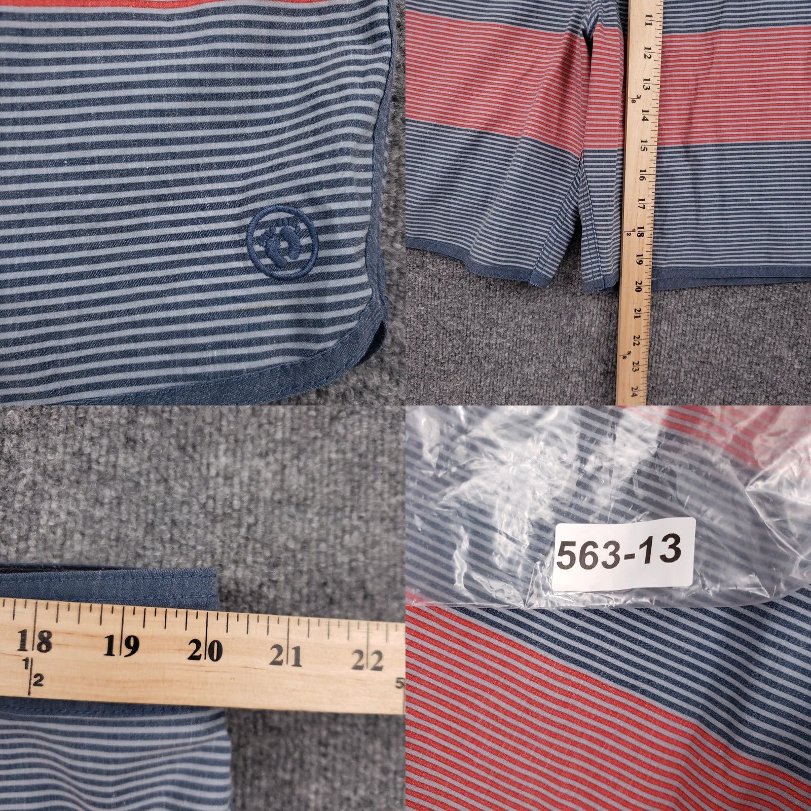 Hang Ten Hang Ten Swim Trunks Board Shorts 40 Blue Striped Drawstring Surfing Swimwear Men Size US 40 / EU 56 - 8 Thumbnail