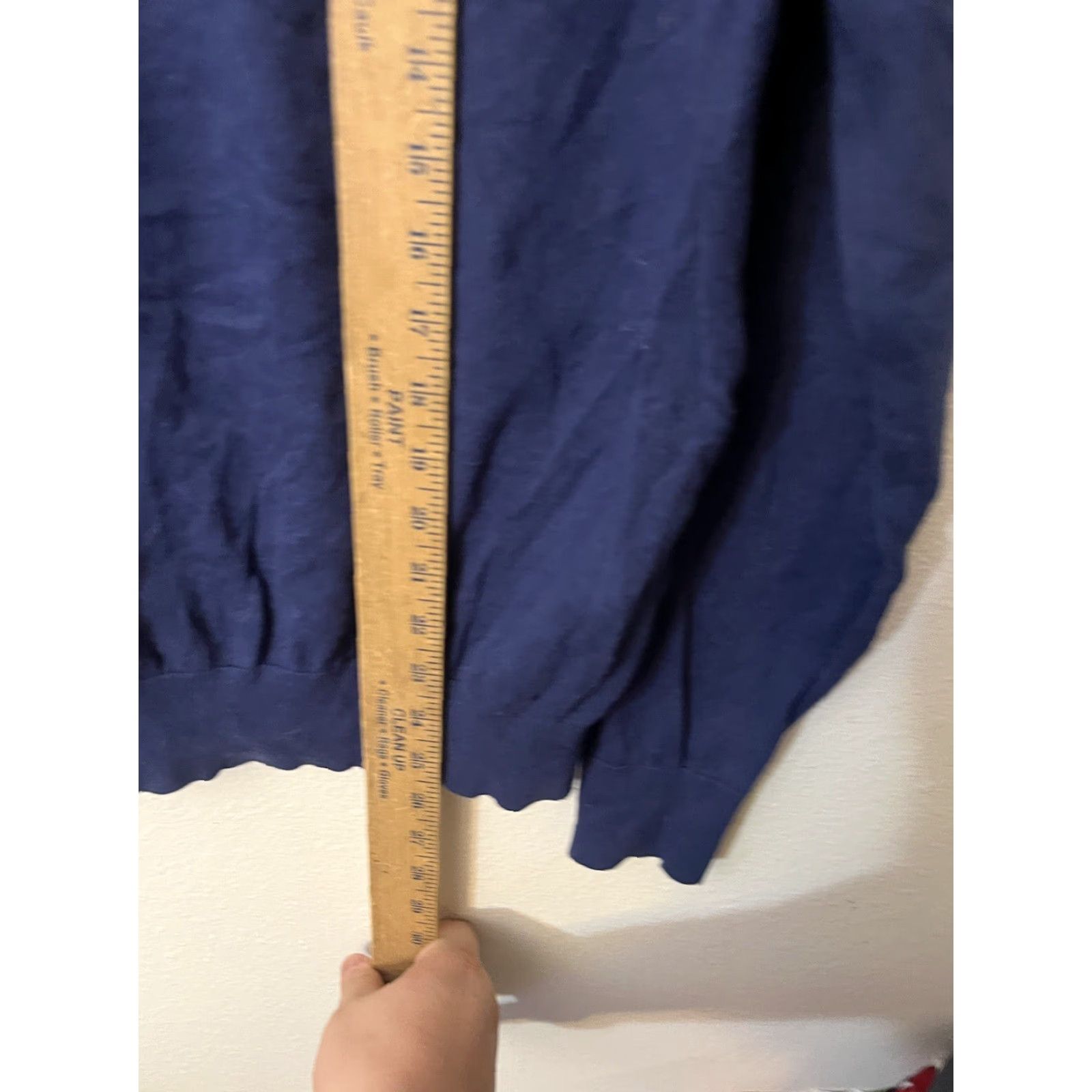 Izod Izod Solid Long Sleeve Pullover 1/4 Zip Blue M Men Size US M / EU 48-50 / 2 - 4 Thumbnail