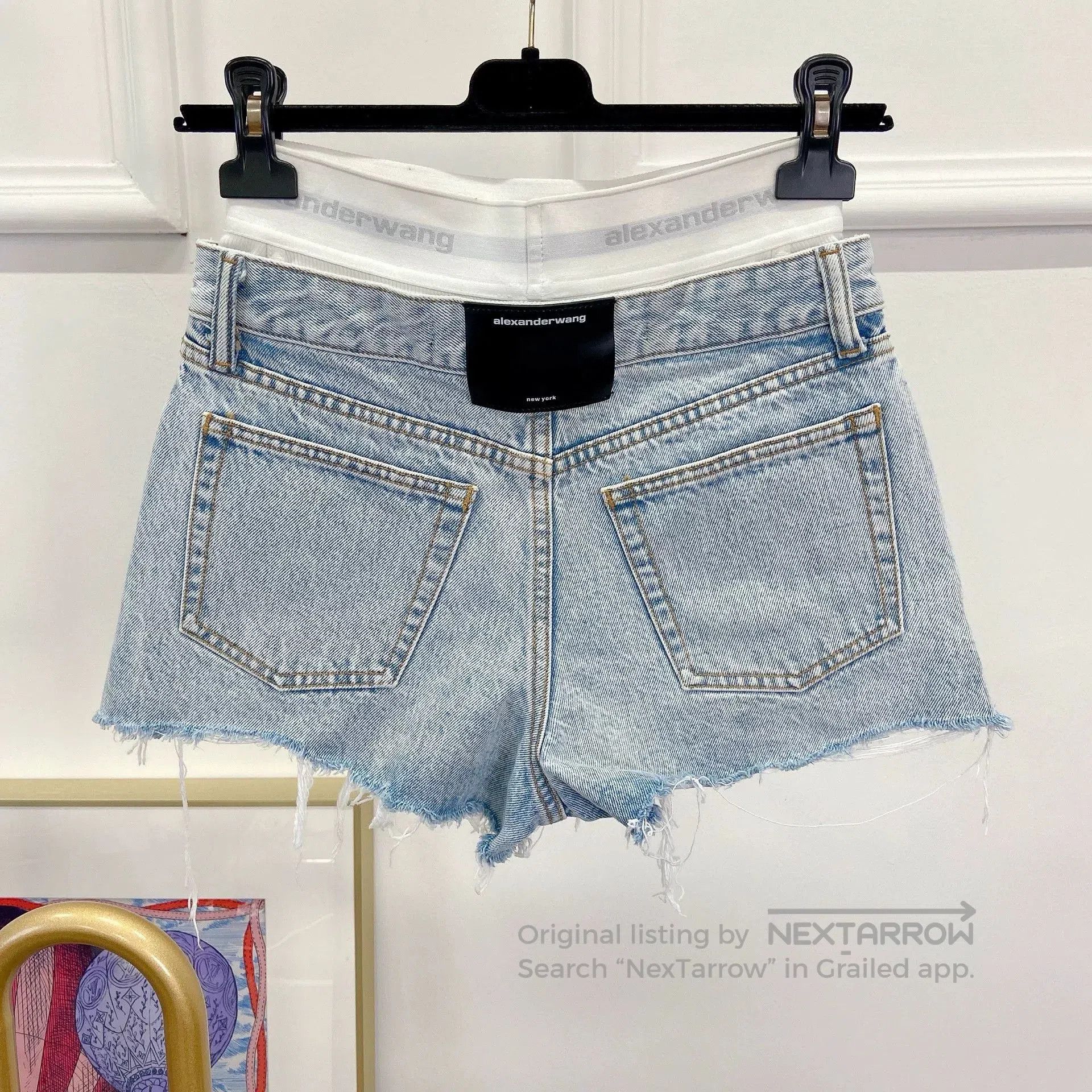Alexander Wang Alexander Wang Fake Two-Piece Denim Shorts. Size 24" / US 00 / IT 34 - 2 Thumbnail