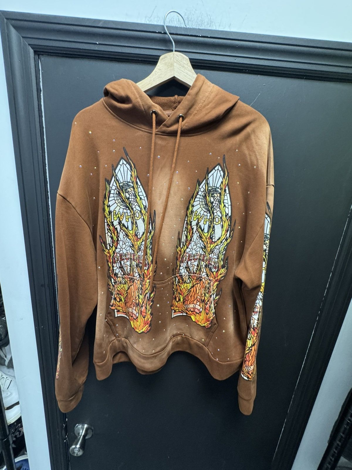 Who Decides War Who Decides War Flame Glass Hoodie Brown Size US M / EU 48-50 / 2 - 1 Thumbnail