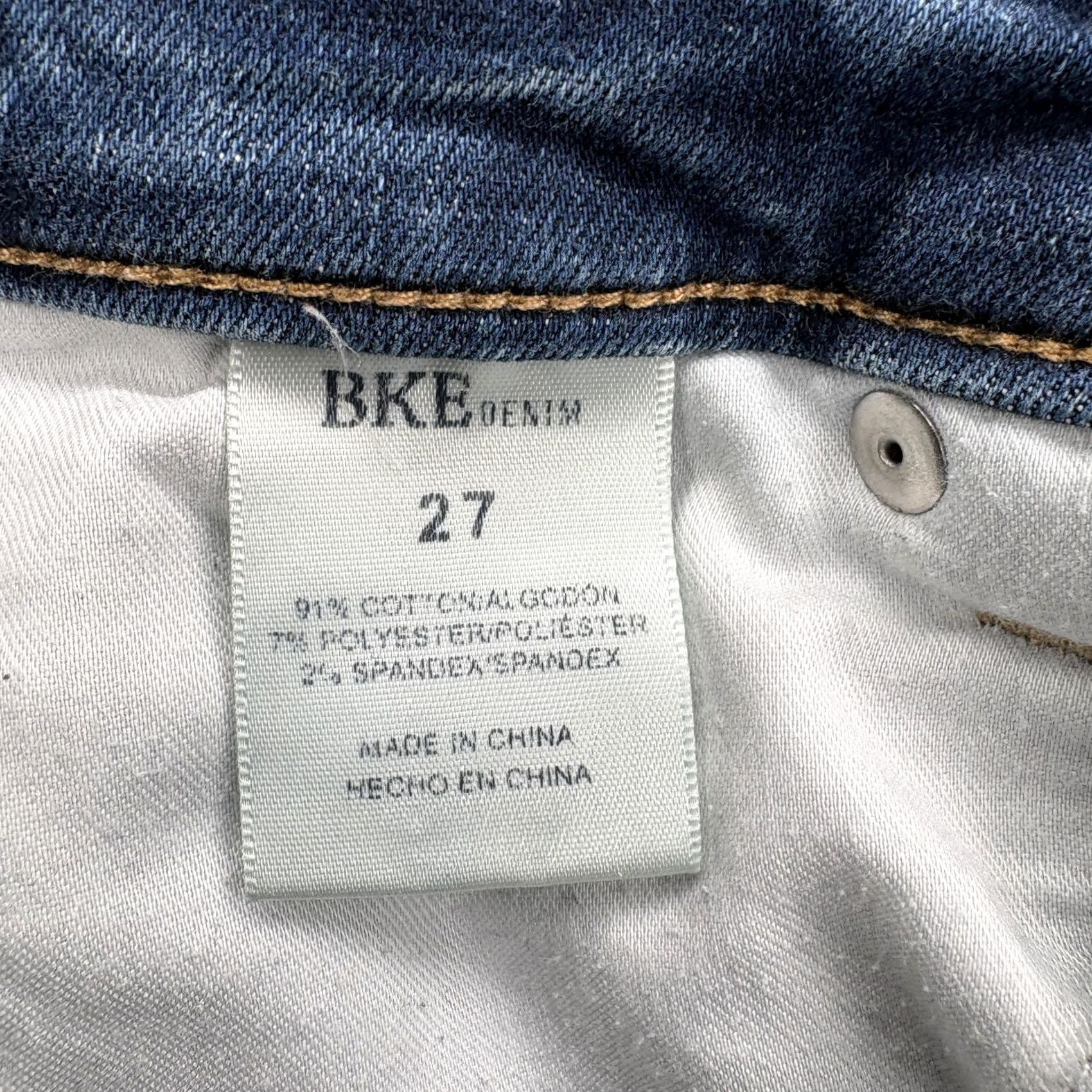 Vintage Buckle Parker High Rise Ankle Skinny Jeans Womens 27 Blue Distressed Raw Hem Distressed Pockets Stretch Jeans Womens 27 Blue Size 27" / US 4 / IT 40 - 4 Thumbnail