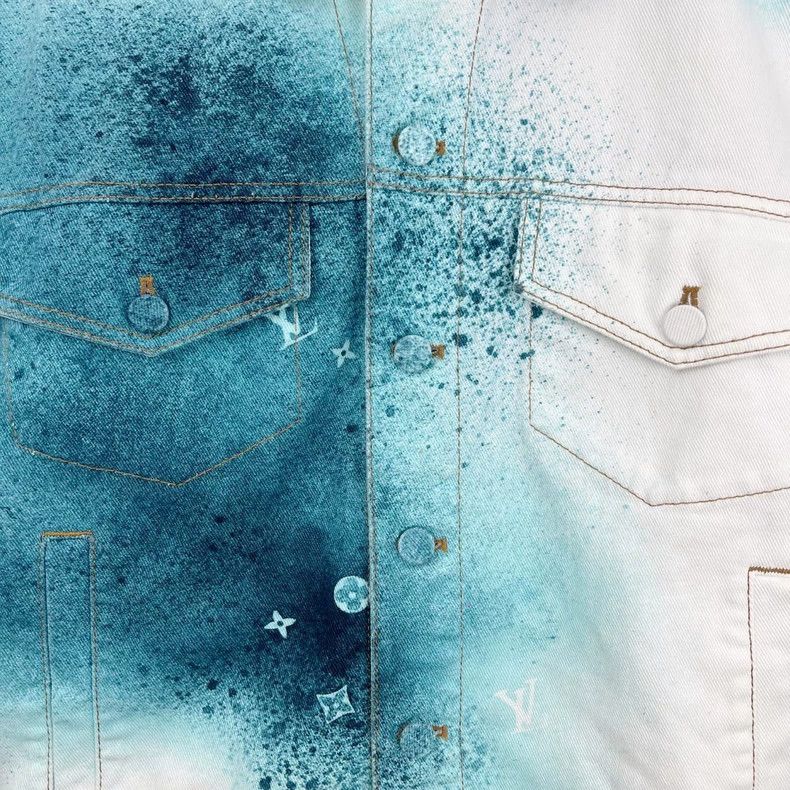 Louis Vuitton Louis Vuitton Starry Sky Gradient Splash-ink Denim Jacket 2 Size US S / EU 44-46 / 1 - 6 Thumbnail