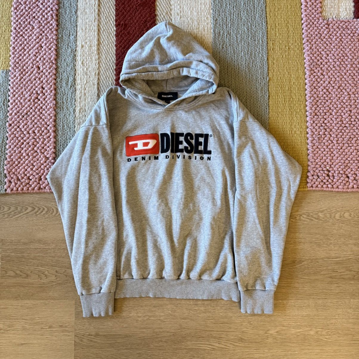 Diesel Diesel Maxi Logo Sweatshirt Hoodie Grey Sz Medium Size US M / EU 48-50 / 2 - 1 Thumbnail