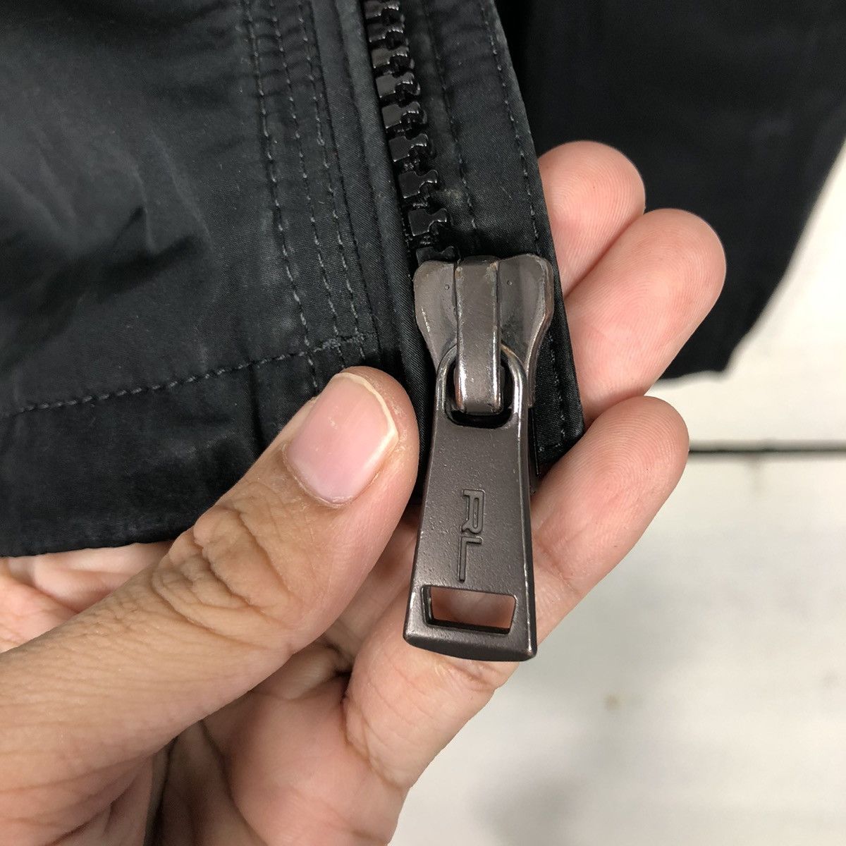 Polo Ralph Lauren 📌Rich Black Vintage Biker Jacket Zipper Polo Ralph Lauren Size US S / EU 44-46 / 1 - 18 Thumbnail