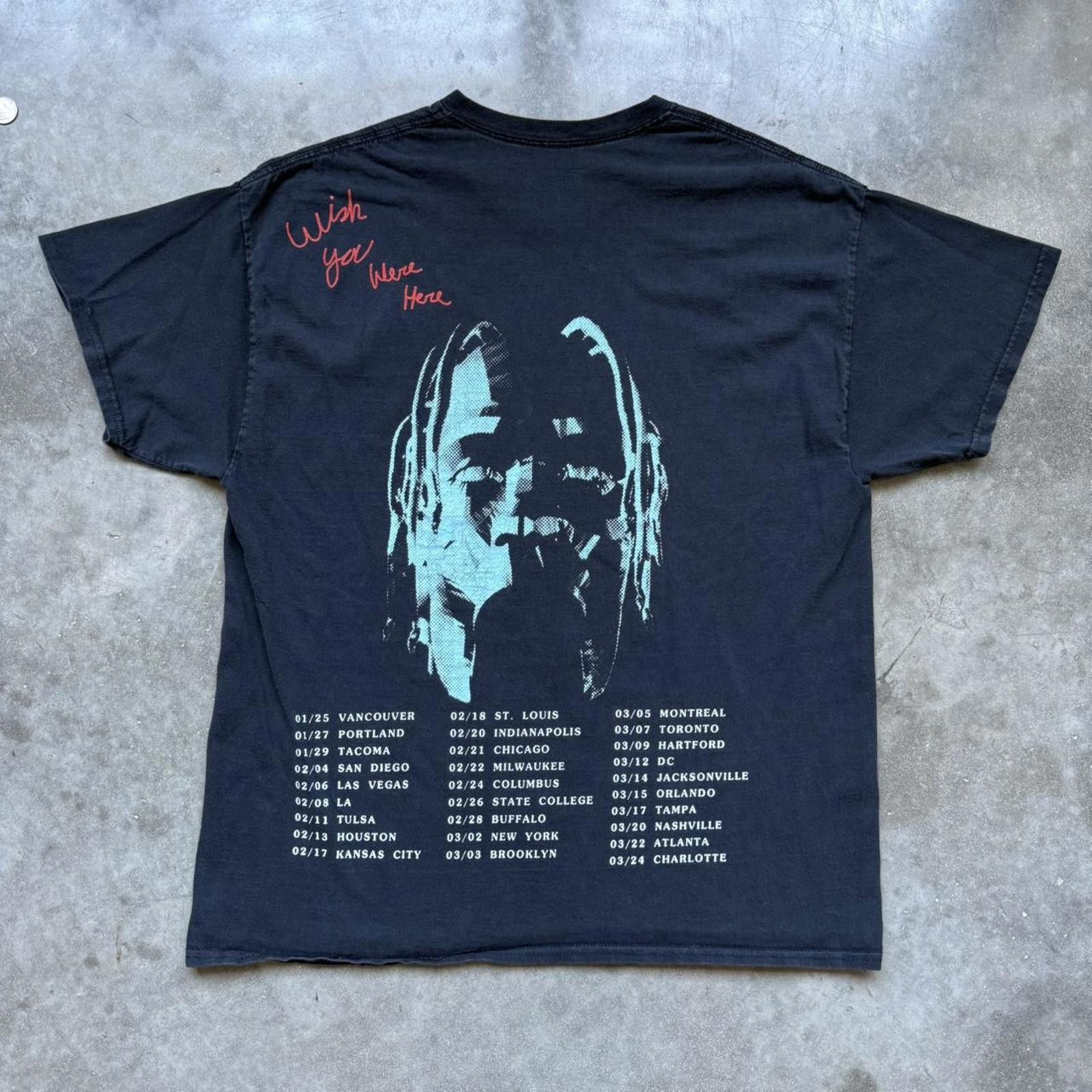 Travis Scott Travis Scott Astroworld “Wish You Were Here” Tour T-shirt Size US L / EU 52-54 / 3 - 1 Thumbnail