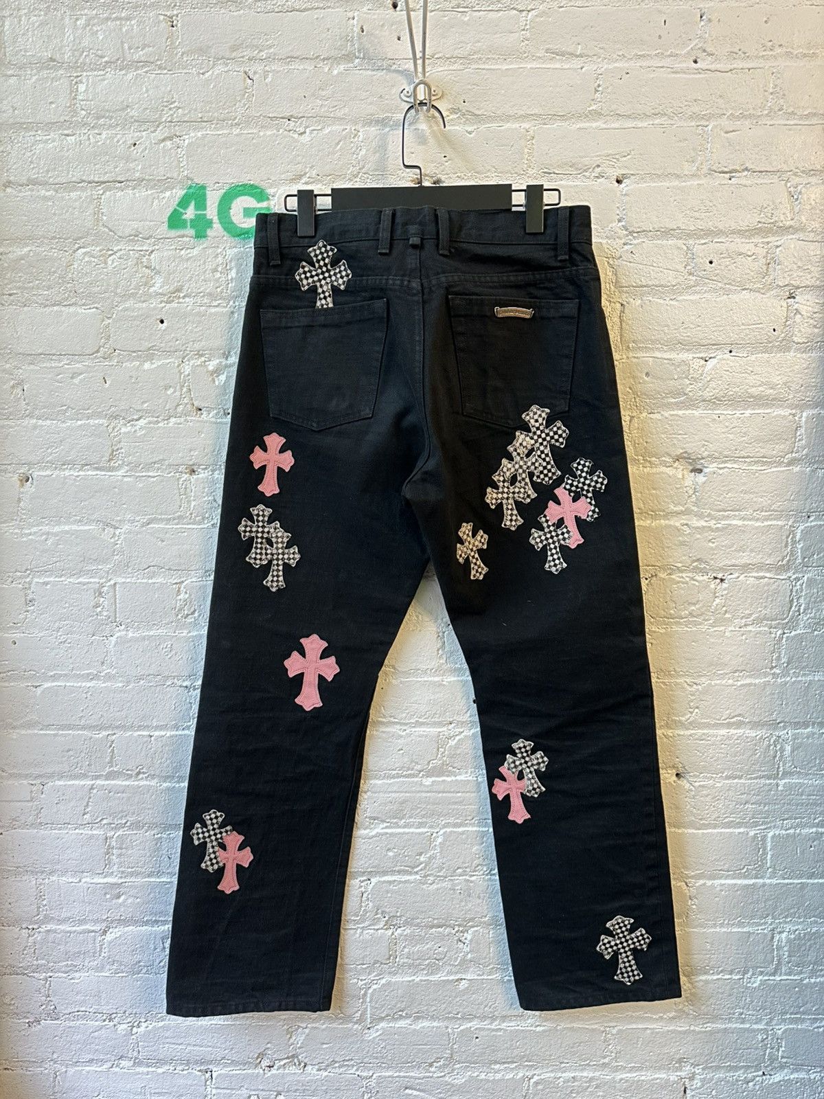Chrome Hearts CHROME HEARTS CHECKARD & PINK PATCH DENIM Size US 32 / EU 48 - 3 Thumbnail