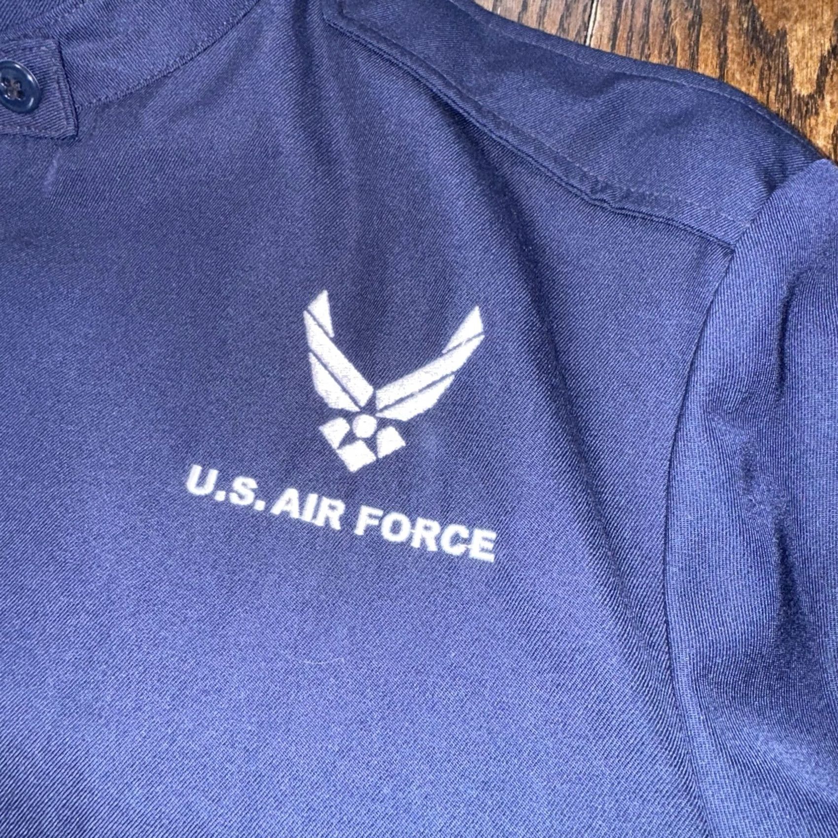 Vintage VINTAGE DSCP Military Jacket Size 44 Regular US Air Force Blue Mens Jacket Short Zip Pockets Solid Retro 90s USA Military Theme Size US S / EU 44-46 / 1 - 4 Thumbnail
