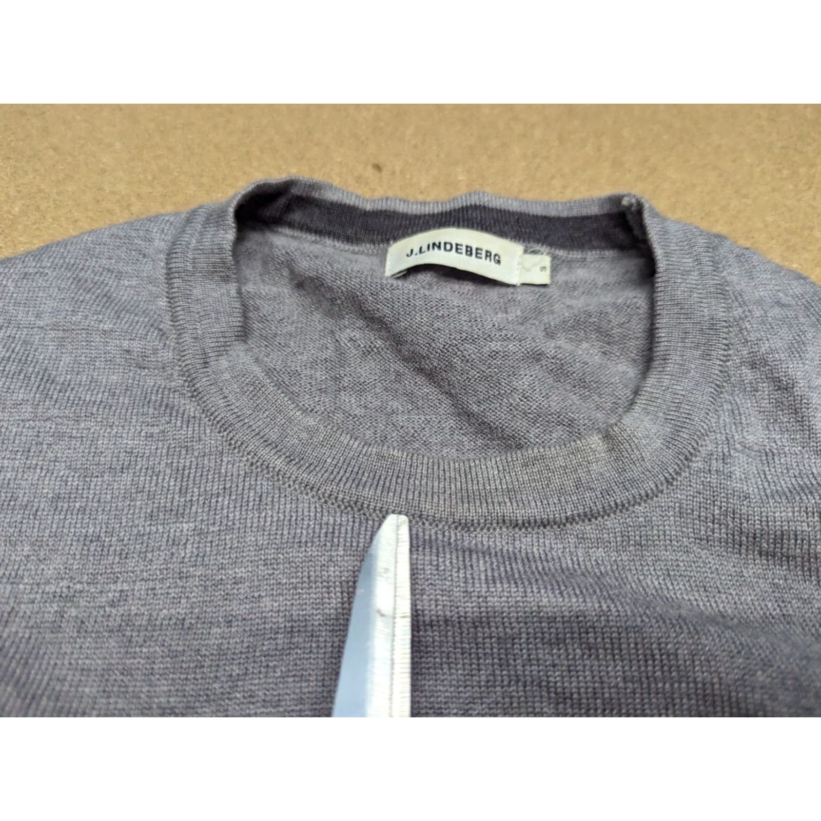 J.Lindeberg J. Lindeberg Mens Pullover Size Small Gray Merino Wool Long Sleeve Round Neck Knit Sweater Casual Mens Size US S / EU 44-46 / 1 - 7 Thumbnail