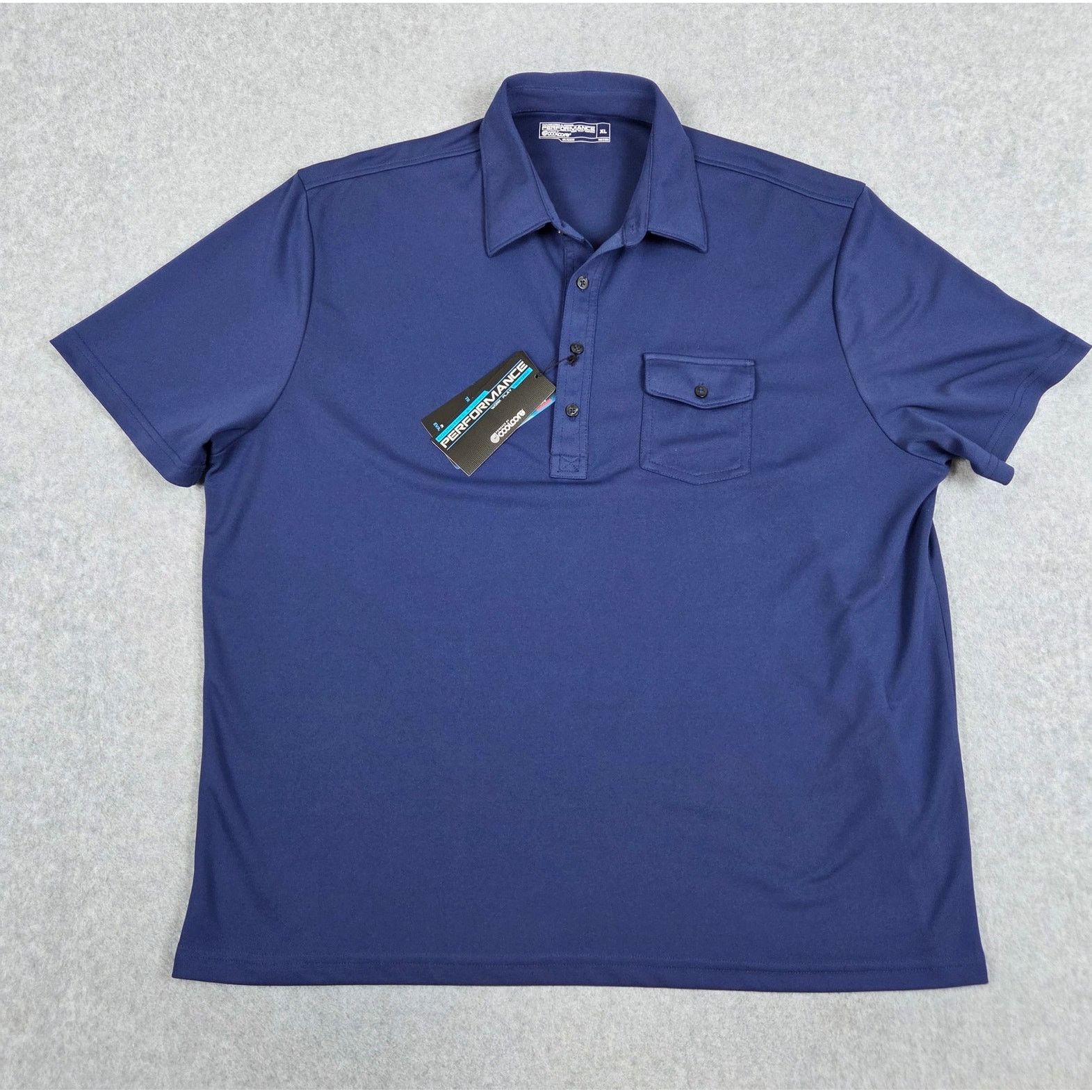 Roundtree & Yorke NWT Roundtree & Yorke XL Navy Performance Polo Shirt Size US XL / EU 56 / 4 - 2 Thumbnail