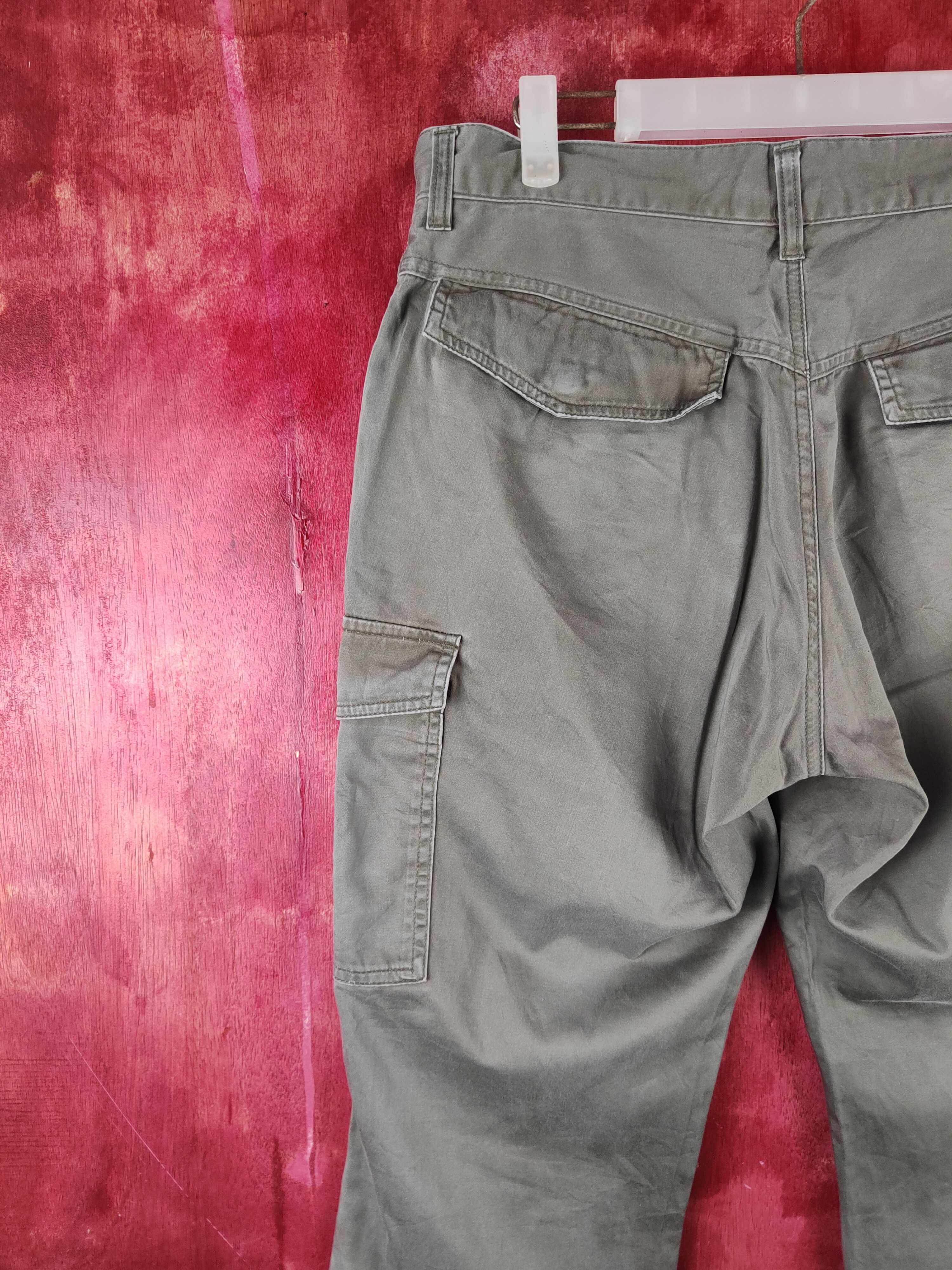Japanese Brand Japanese Olive Multipocket Faded Cargo Pants N#S001 Size US 32 / EU 48 - 8 Thumbnail