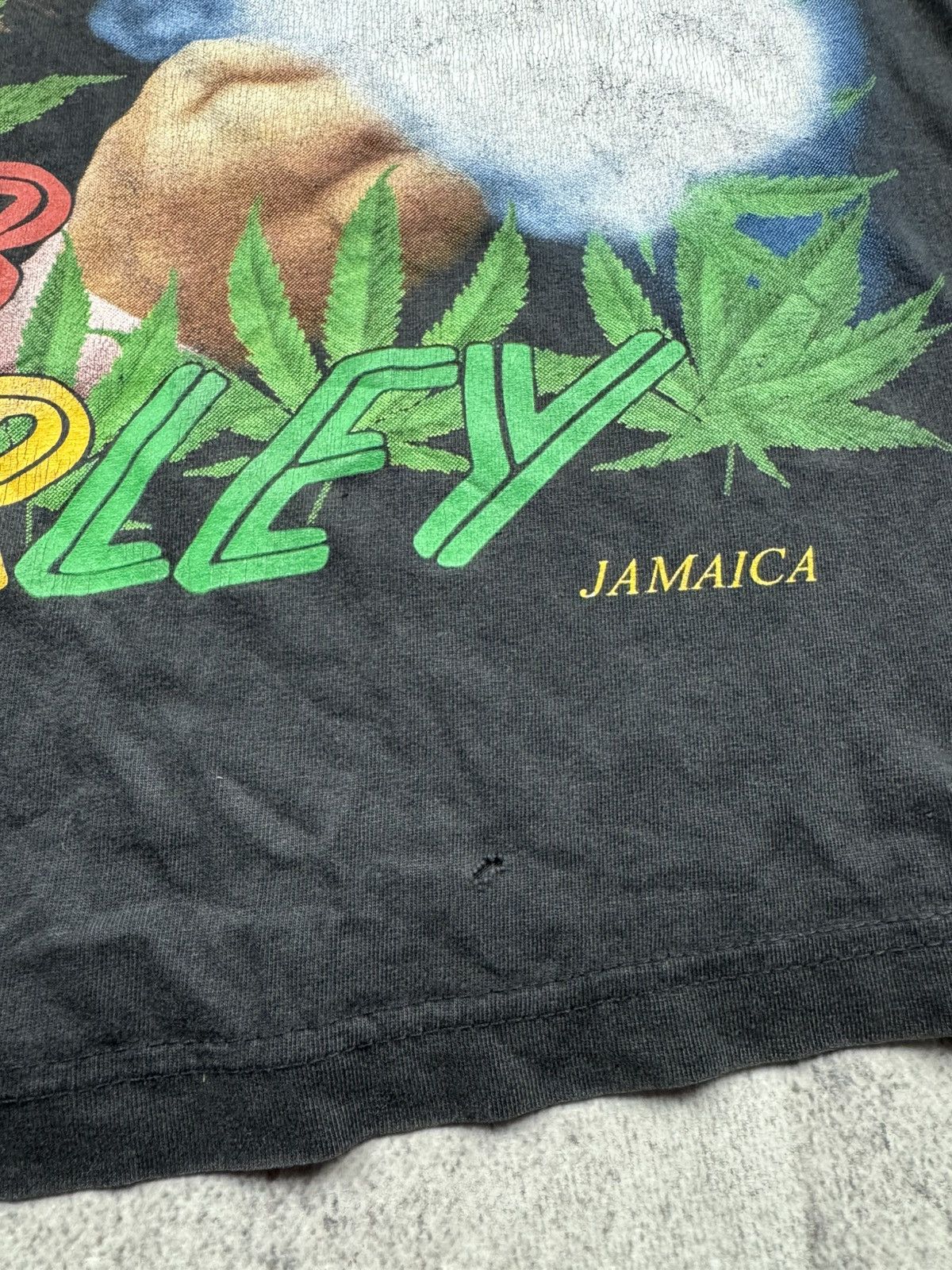 Band Tees 🥦 BOB MARLEY VINTAGE JAMAICA RASTA T-SHIRT FEE YOUR MIND Y2K Size US L / EU 52-54 / 3 - 3 Thumbnail