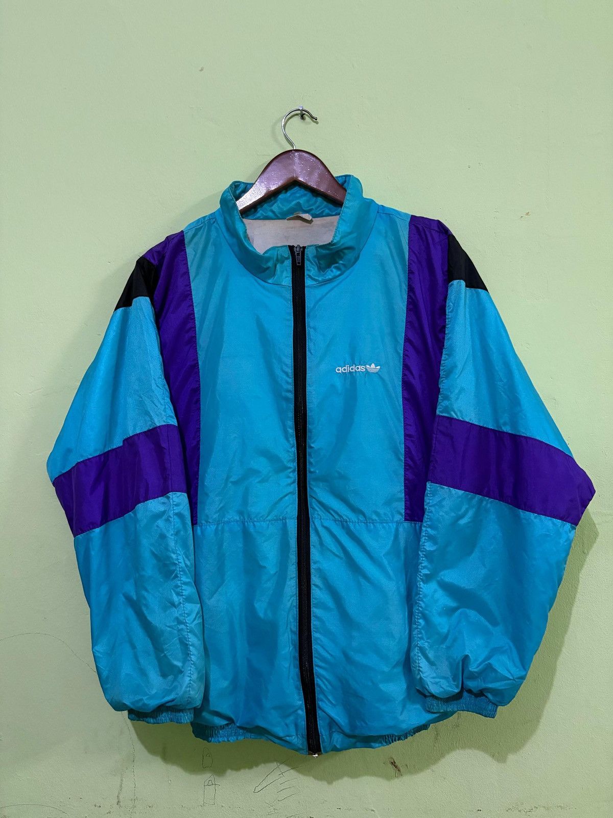 Vintage 90’s Adidas Windbreaker Jacket Multicolor Design