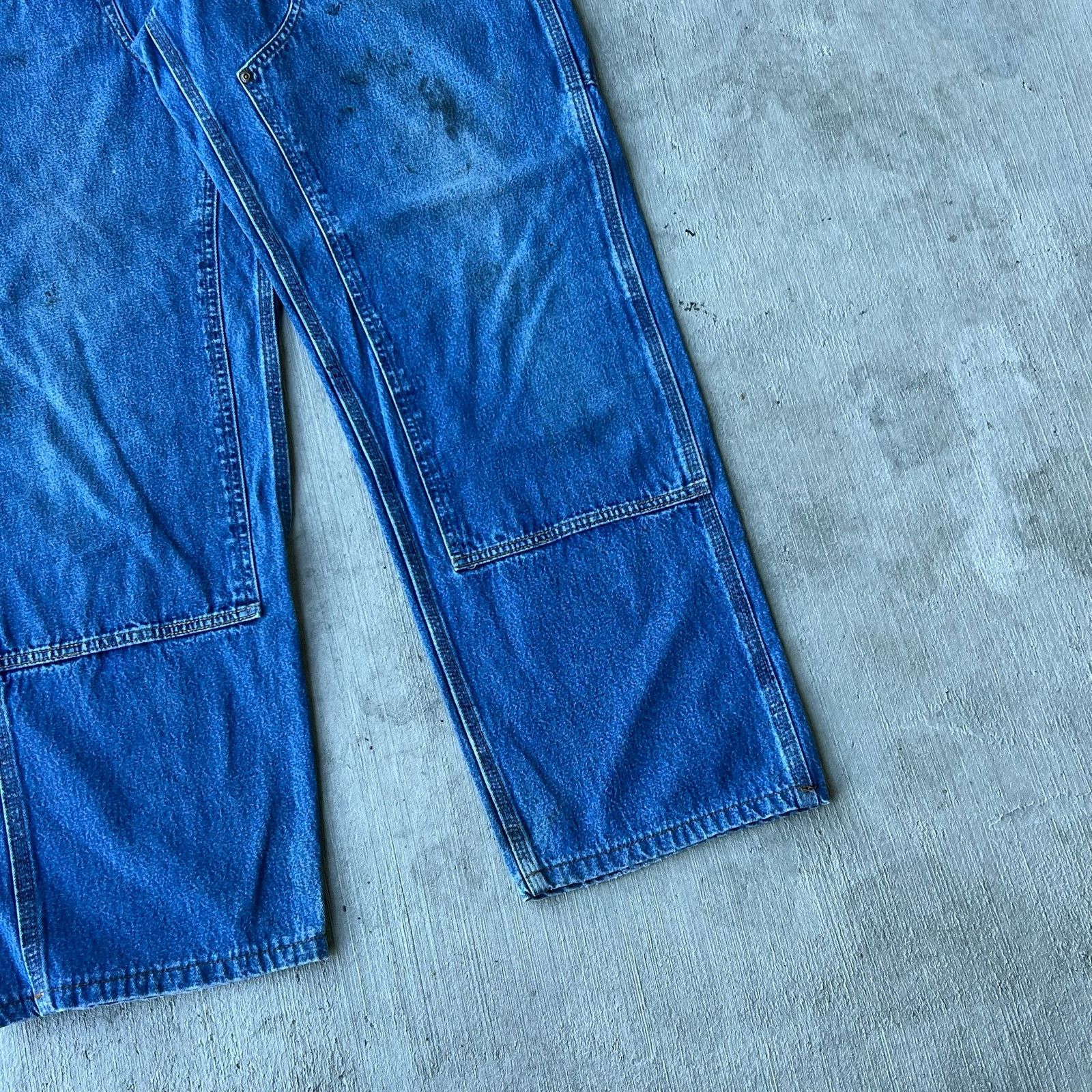 Carhartt × Vintage Carhartt denim blue jean double knee work carpenter pants Size US 33 - 8 Thumbnail