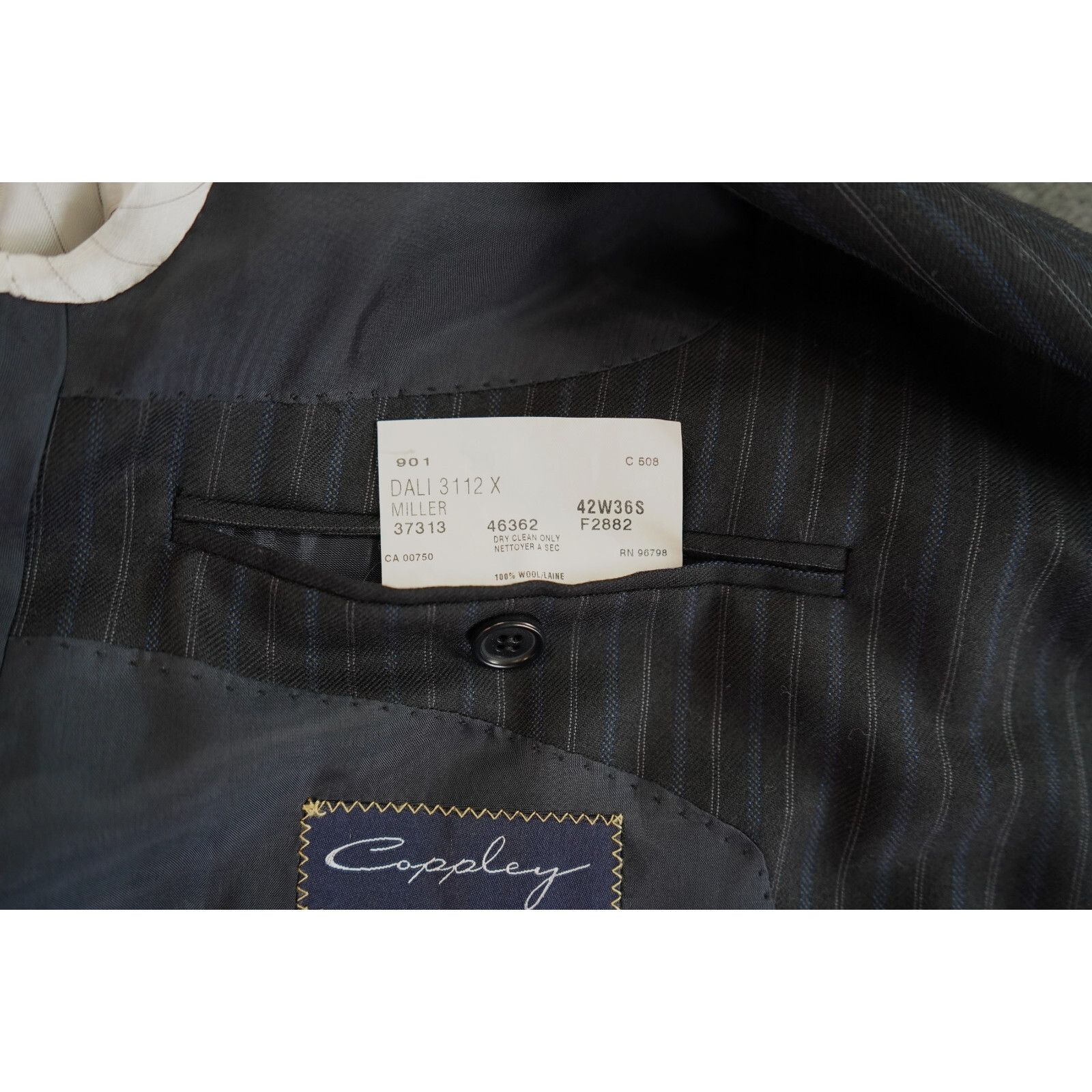 Ermenegildo Zegna Ermenegildo Zegna Blazer Mens 42S Navy 3 Button Wool Size 42S - 7 Thumbnail