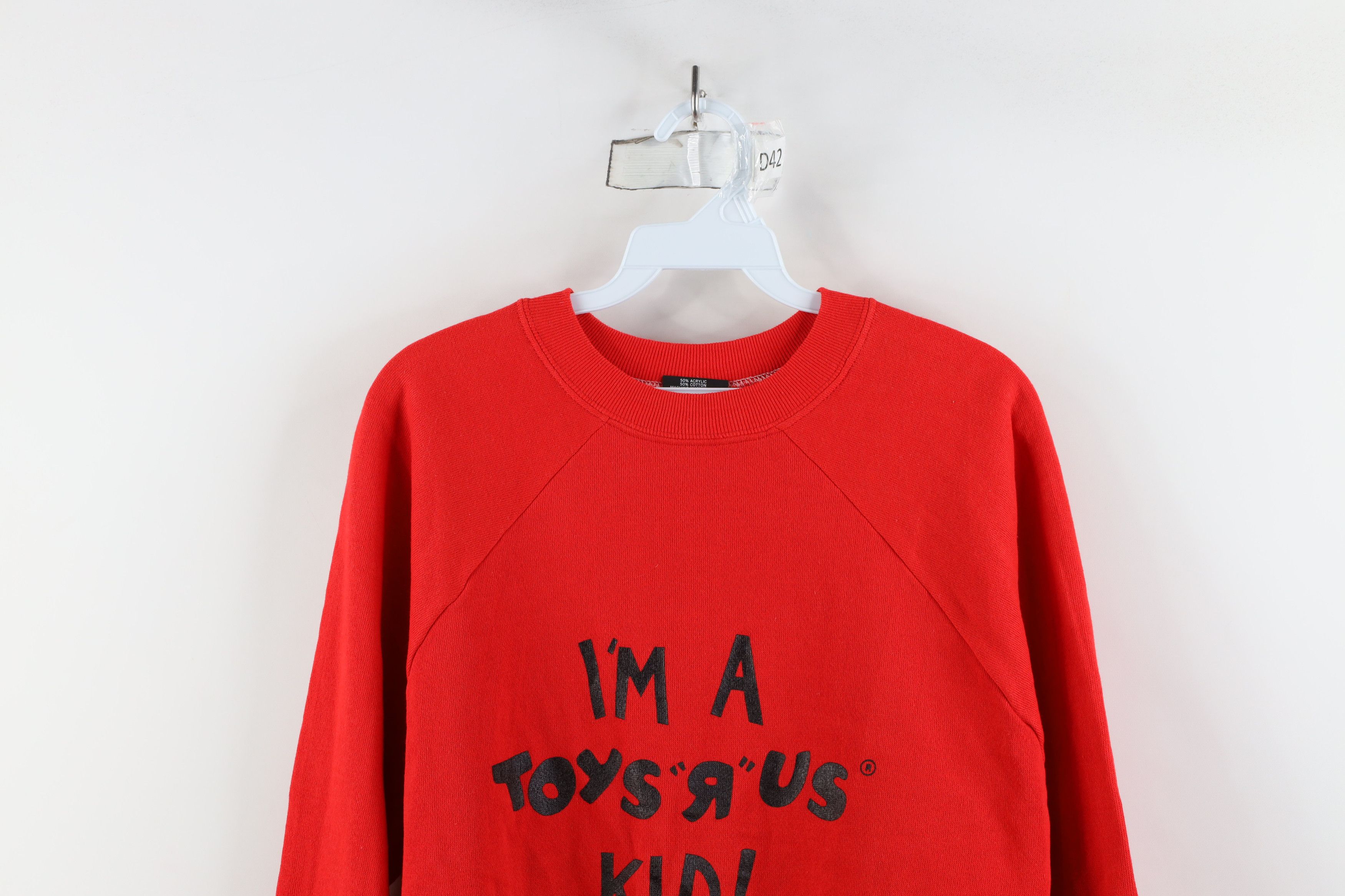 Vintage Vintage 80s 90s A Toys R Us Kid Crewneck Sweatshirt Red USA Size XL / US 12-14 / IT 48-50 - 2 Thumbnail