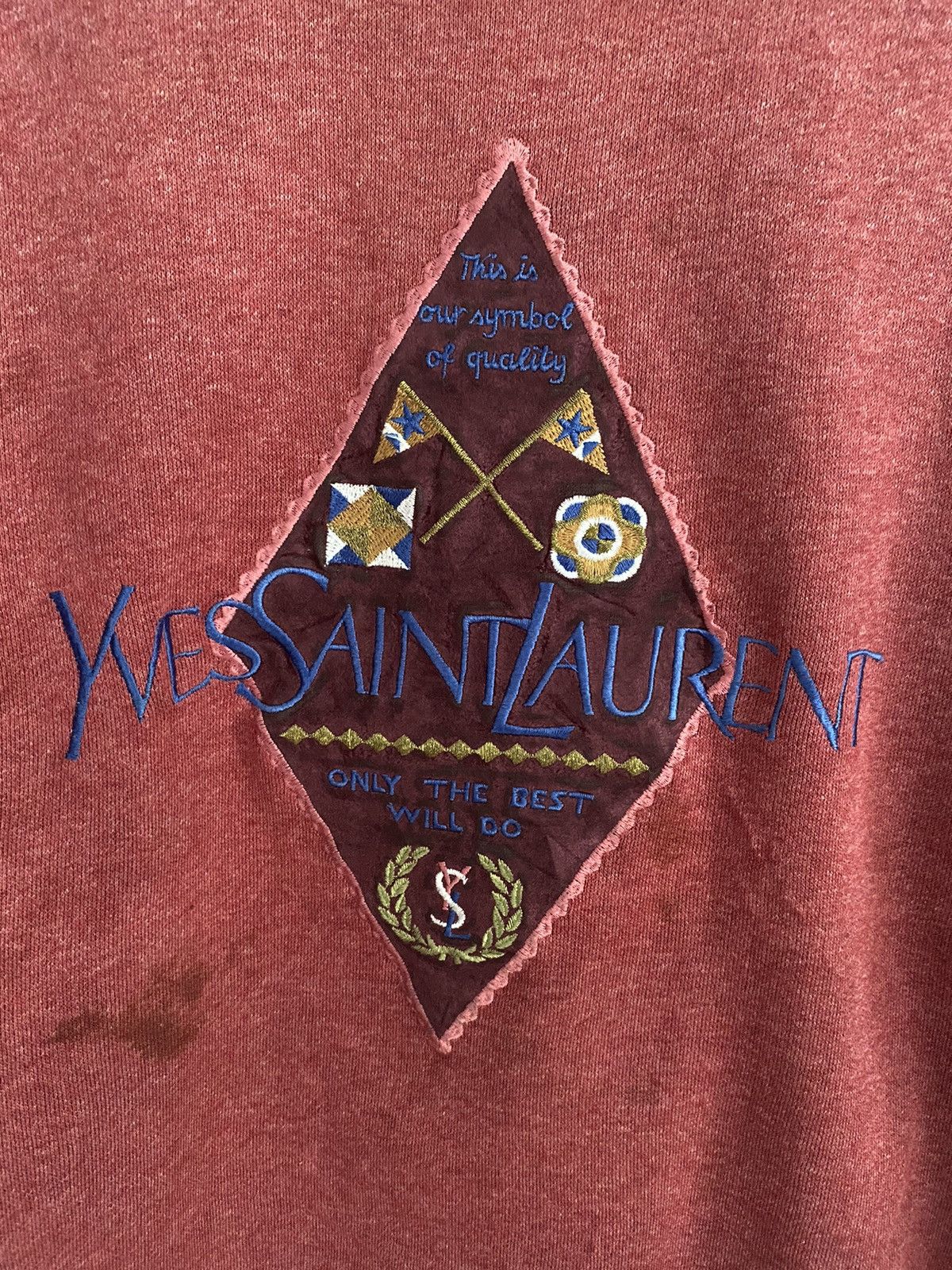 Yves Saint Laurent Vintage Yves Saint Laurent Embroidered Maroon Crewneck Size US S / EU 44-46 / 1 - 3 Thumbnail