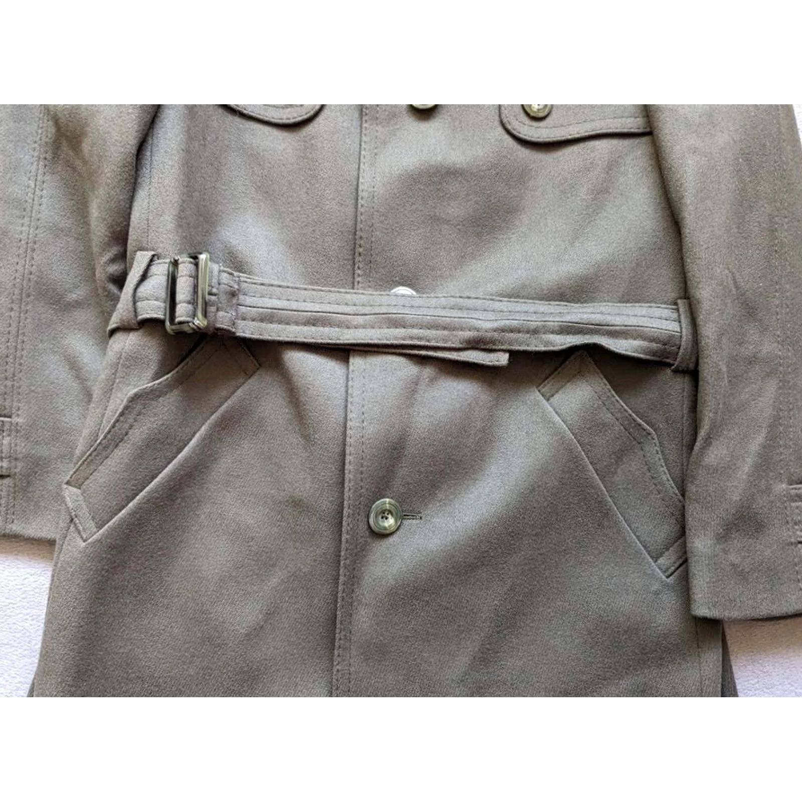 Vintage Vintage Wool Coat Mens Green Military Style Overcoat M Size HRZ Kleidung Size US M / EU 48-50 / 2 - 3 Thumbnail