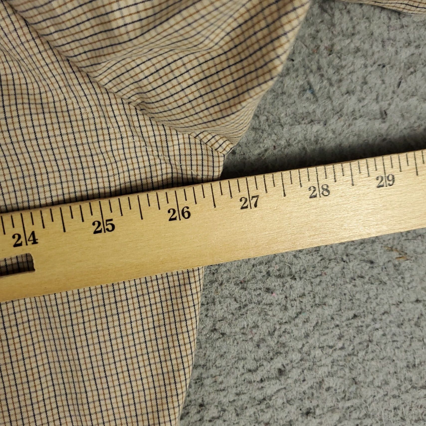 Ralph Lauren Ralph Lauren Check Button-Up Shirt Mens Large Beige Long Sleeve Casual Modern Preppy Size US L / EU 52-54 / 3 - 6 Thumbnail
