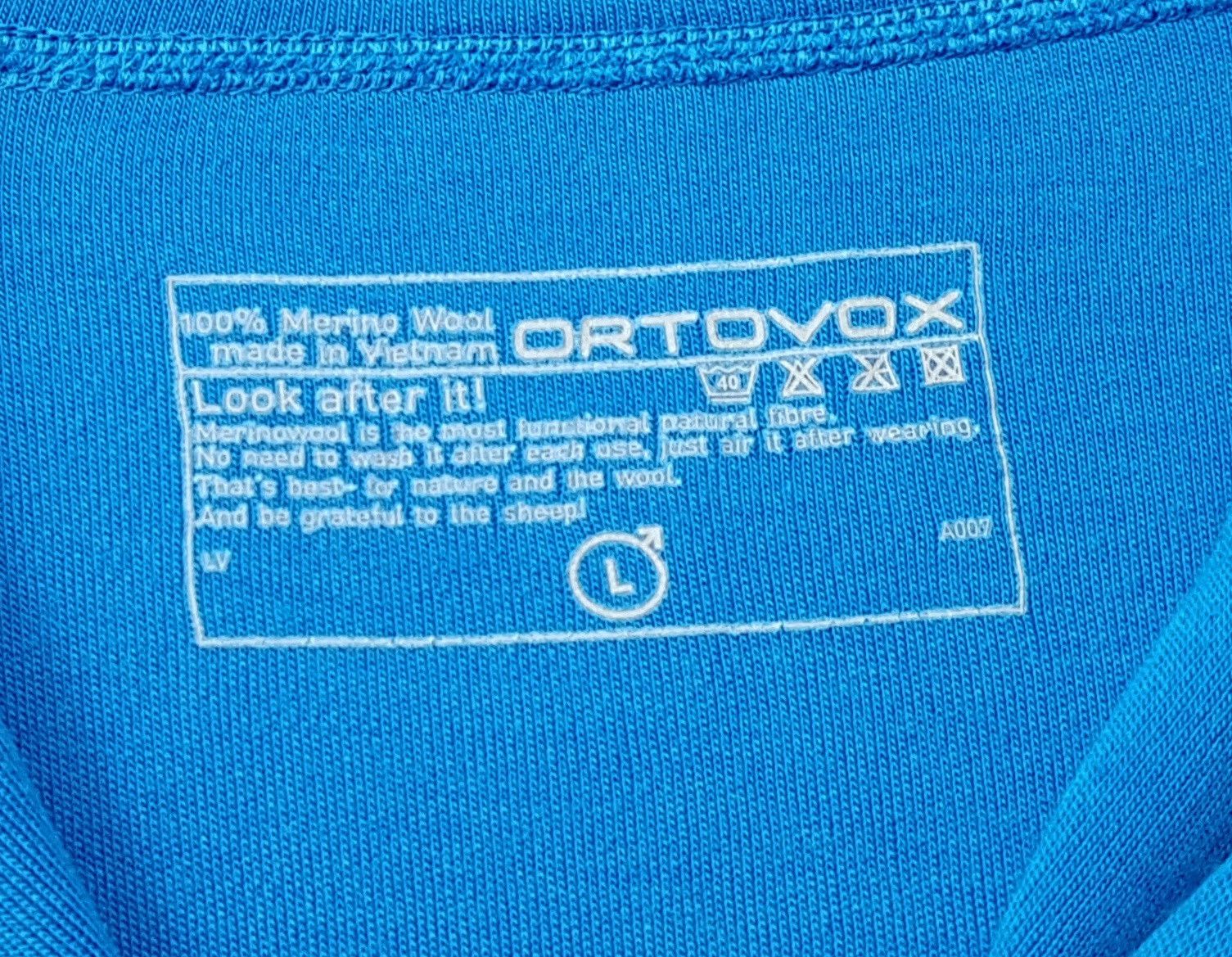 ORTOVOX Ortovox Merino Men's Long Sleeve Base Layer Zip Neck sz L Size US L / EU 52-54 / 3 - 9 Thumbnail
