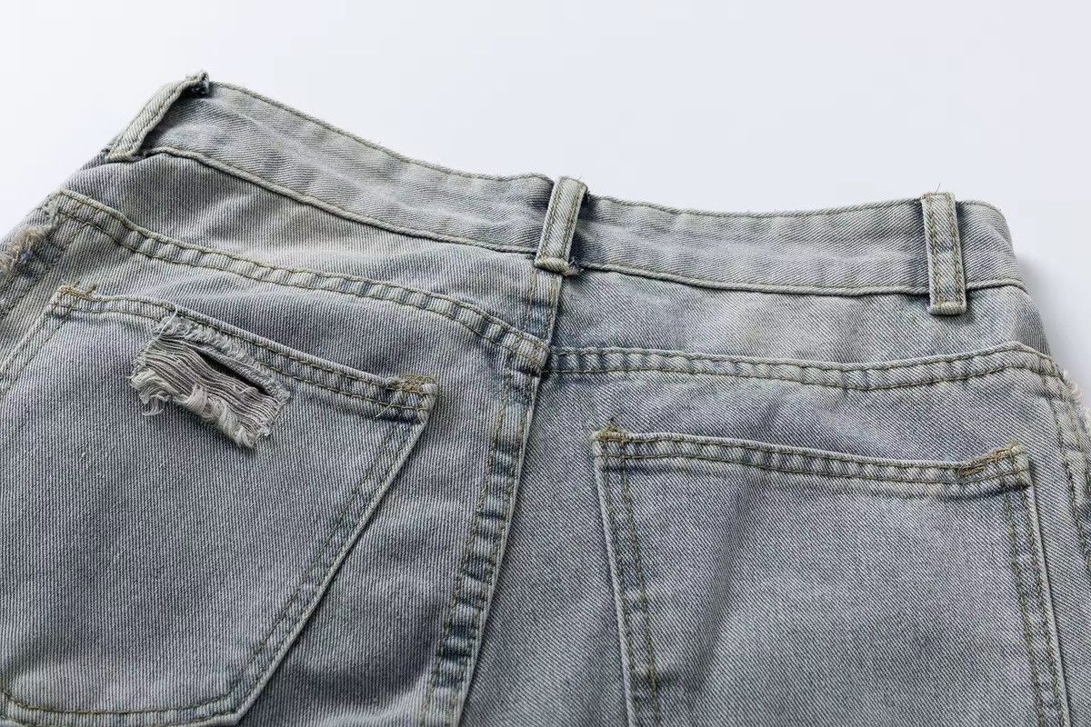 Japanese Brand × Jean Multi pocket ripped workwear wide leg cargo jeans Size US 28 / EU 44 - 9 Thumbnail