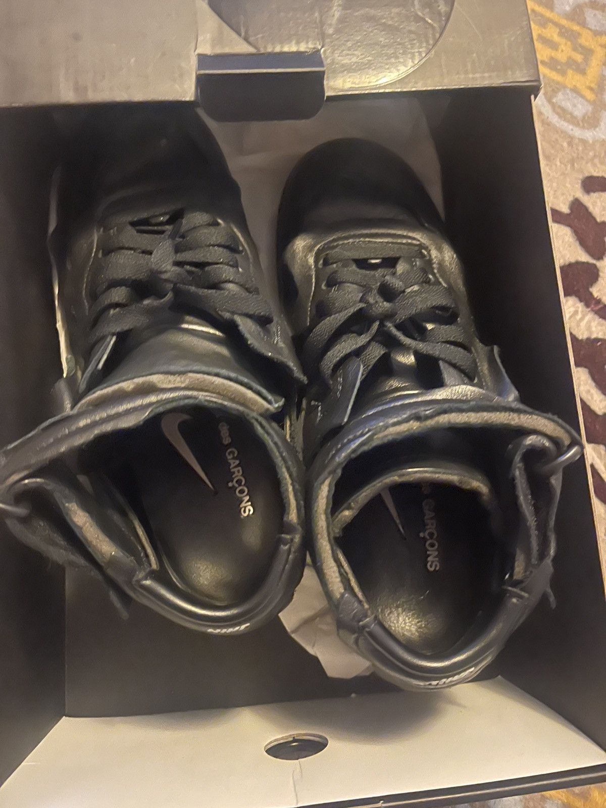 Comme des Garcons Homme Plus Nike x Comme des Garçons Air Force 1 Mid Sneakers Black Size US 8 / EU 41 - 9 Thumbnail