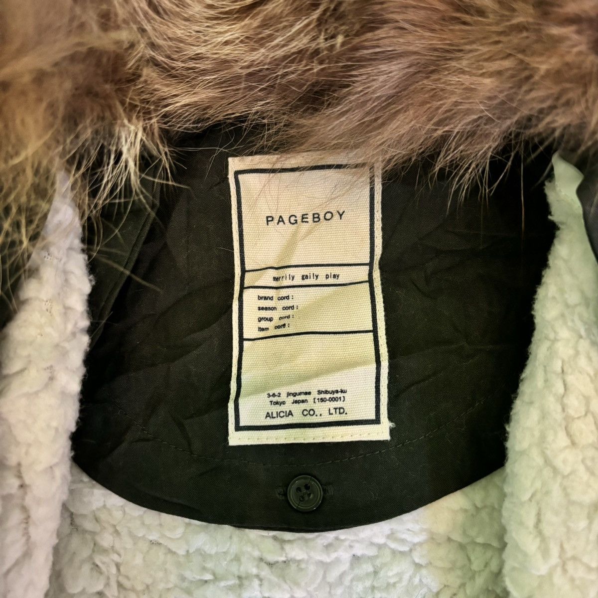 If Six Was Nine × Le Grande Bleu (L.G.B.) Pageboy Fur outer jacket IfSixWasNine LGB Style Size US M / EU 48-50 / 2 - 8 Thumbnail