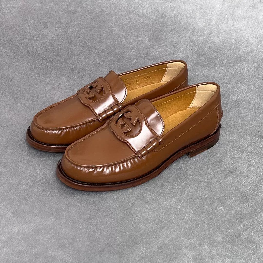 Gucci Gucci Leather Brown Lowtop Sneakers 8 Men Size US 8 / EU 41 - 1 Thumbnail