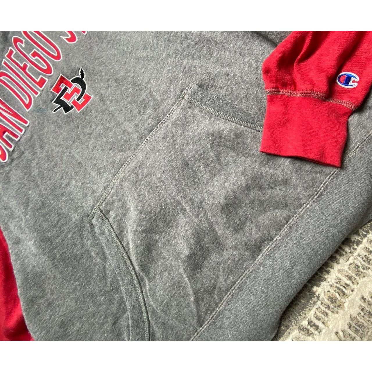 Vintage 00s Champion San Diego State Hoodie Grey/Red XL Size US XL / EU 56 / 4 - 6 Thumbnail