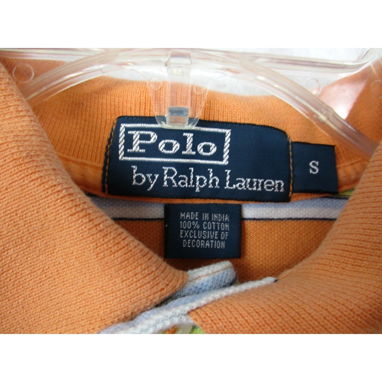 Polo Ralph Lauren Polo Ralph Lauren Shirt Small Men Collared Polo Orange Striped Polo By Ralph Lauren 90s Classic Vintage No? Size US S / EU 44-46 / 1 - 4 Thumbnail