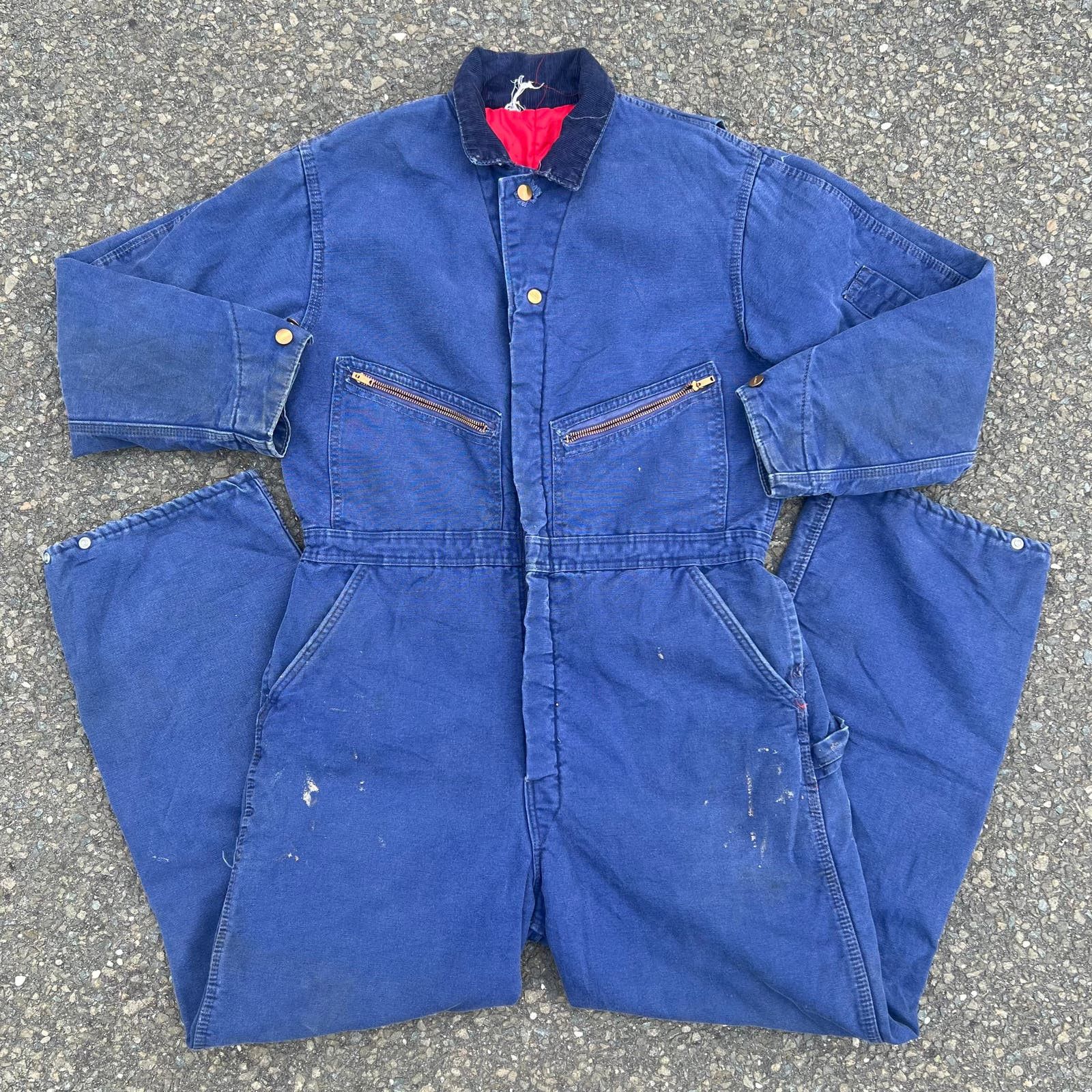 image of Blue Made In Carhartt Work Wear Coveralls Jumpsuit, Men's (Size 38)