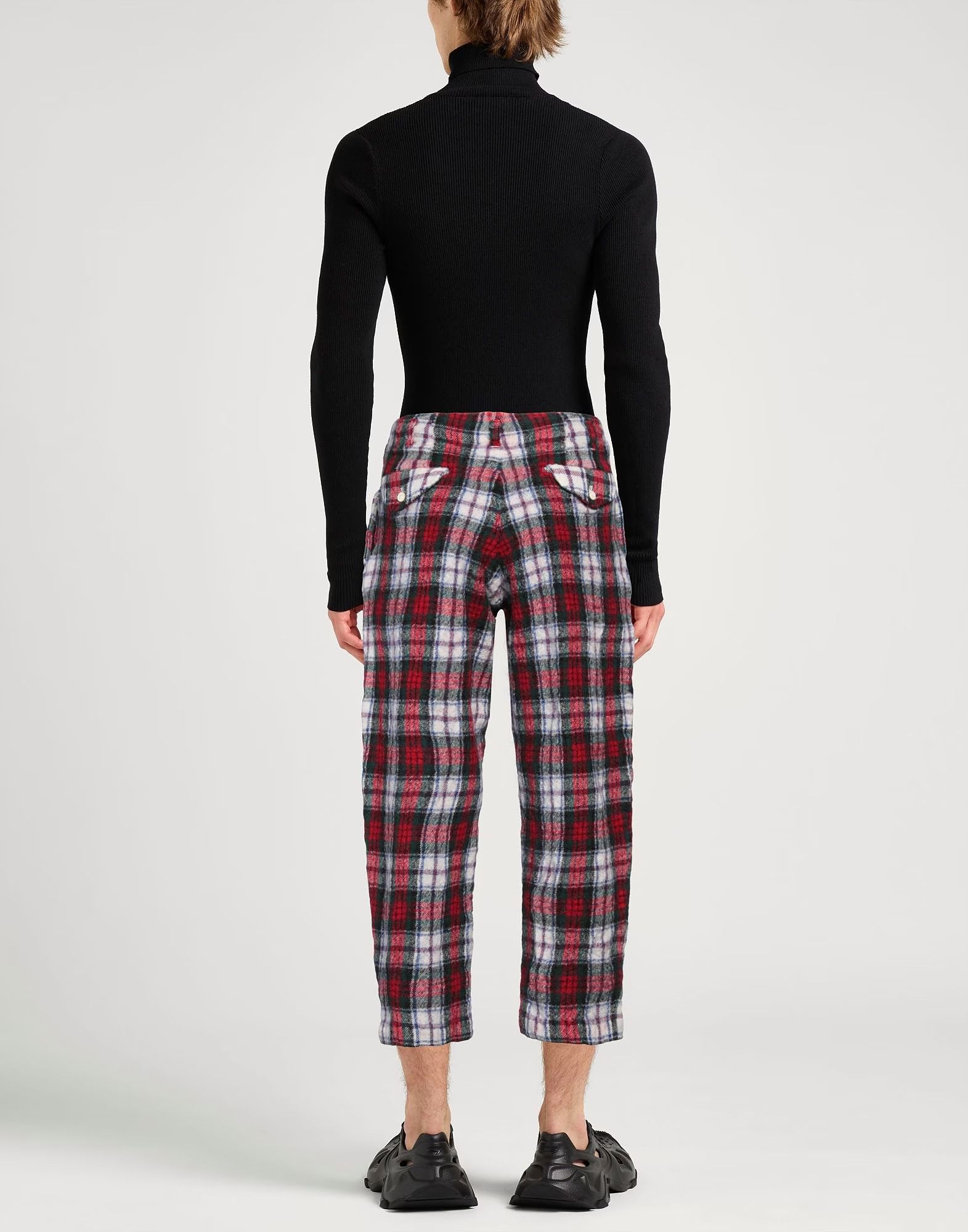 Comme des Garcons o1tko11224 Check Boiled Wool Pant in Multicolor Size US 32 / EU 48 - 3 Thumbnail