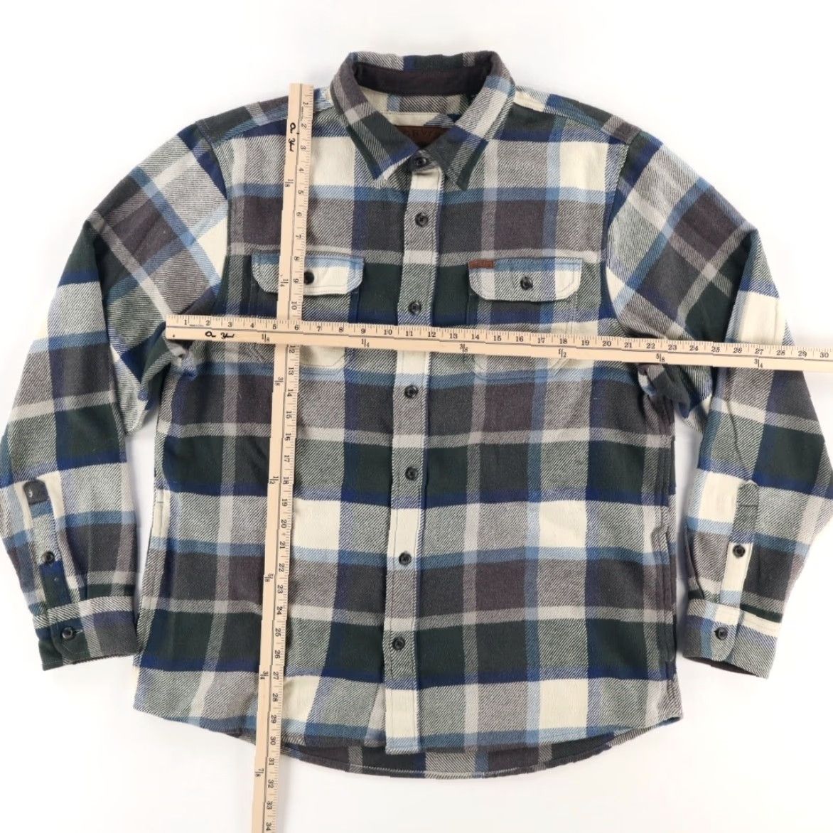 Orvis Orvis Shirt Plaid Button Up Heavy Flannel Jac Cotton Blend Green Men's XL Size US XL / EU 56 / 4 - 3 Thumbnail