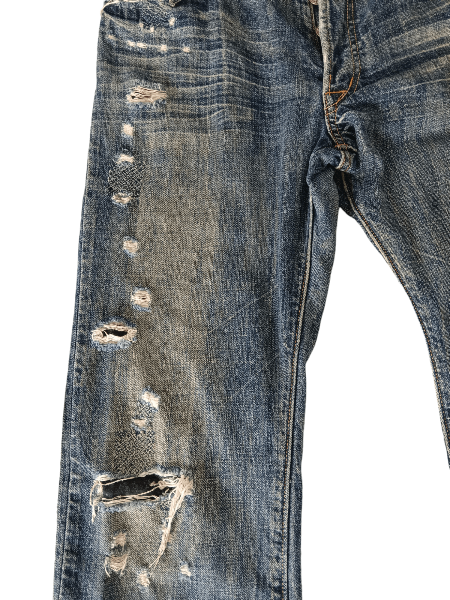 If Six Was Nine × Japanese Brand × Tornado Mart Bartack Seditionaries Distress Denim Size US 31 - 6 Thumbnail