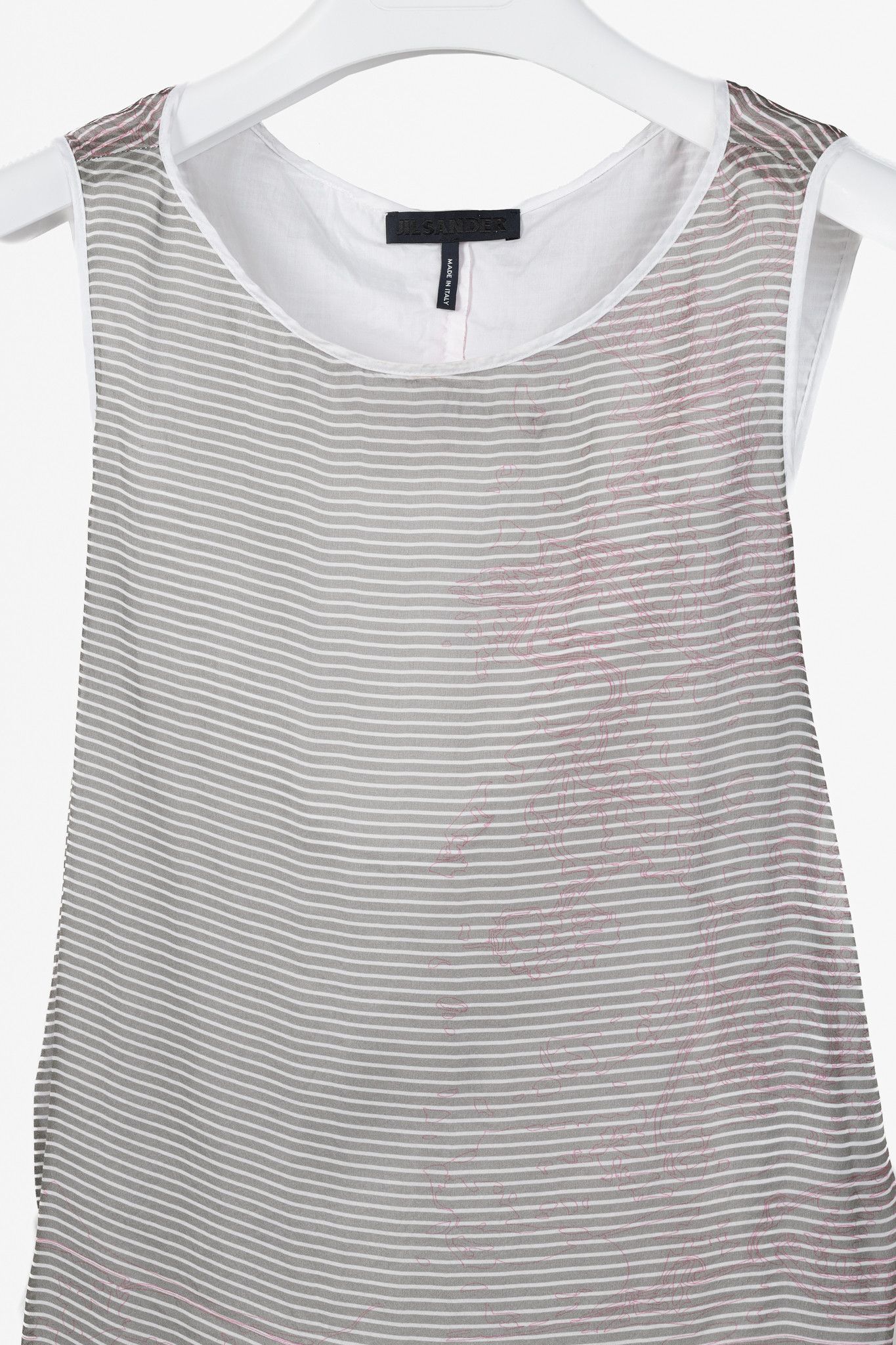 Jil Sander Jil Sander Striped Topographic Tank Blouse Size XS / US 0-2 / IT 36-38 - 3 Thumbnail