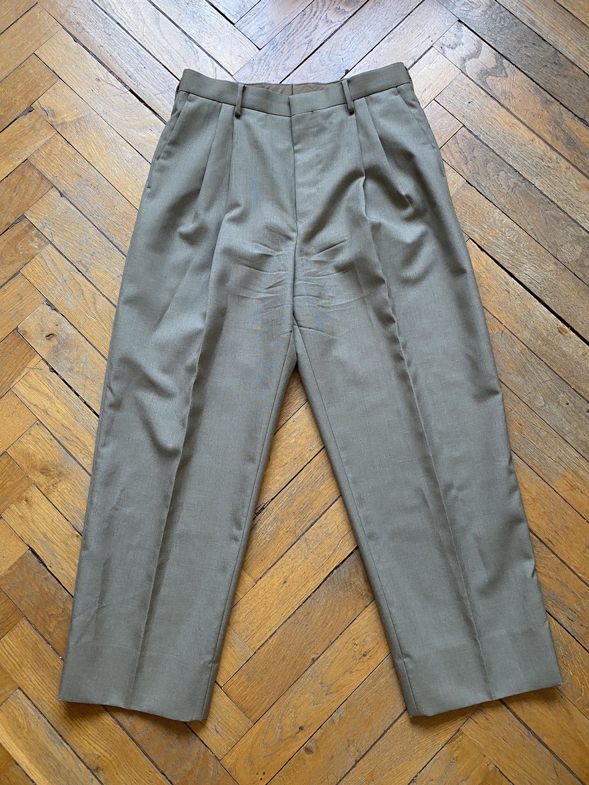 Auralee Bluefaced wool wide slacks | Grailed