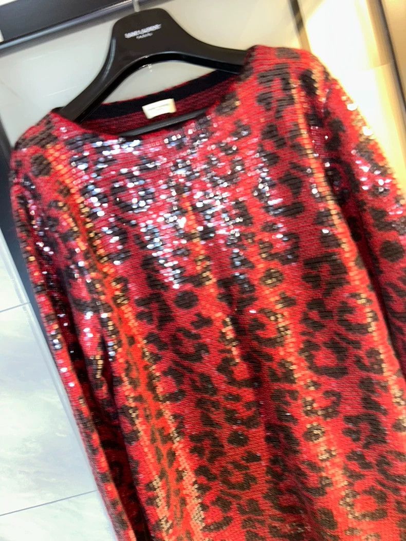 Saint Laurent Paris Saint Laurent Paris 13FW Show Scaly Leopard Sweater Size US S / EU 44-46 / 1 - 5 Thumbnail