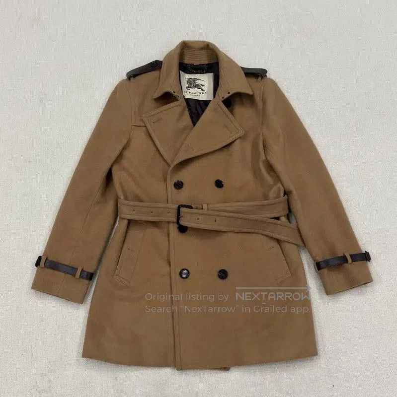 Burberry Brown Wool Long Coat for Men.