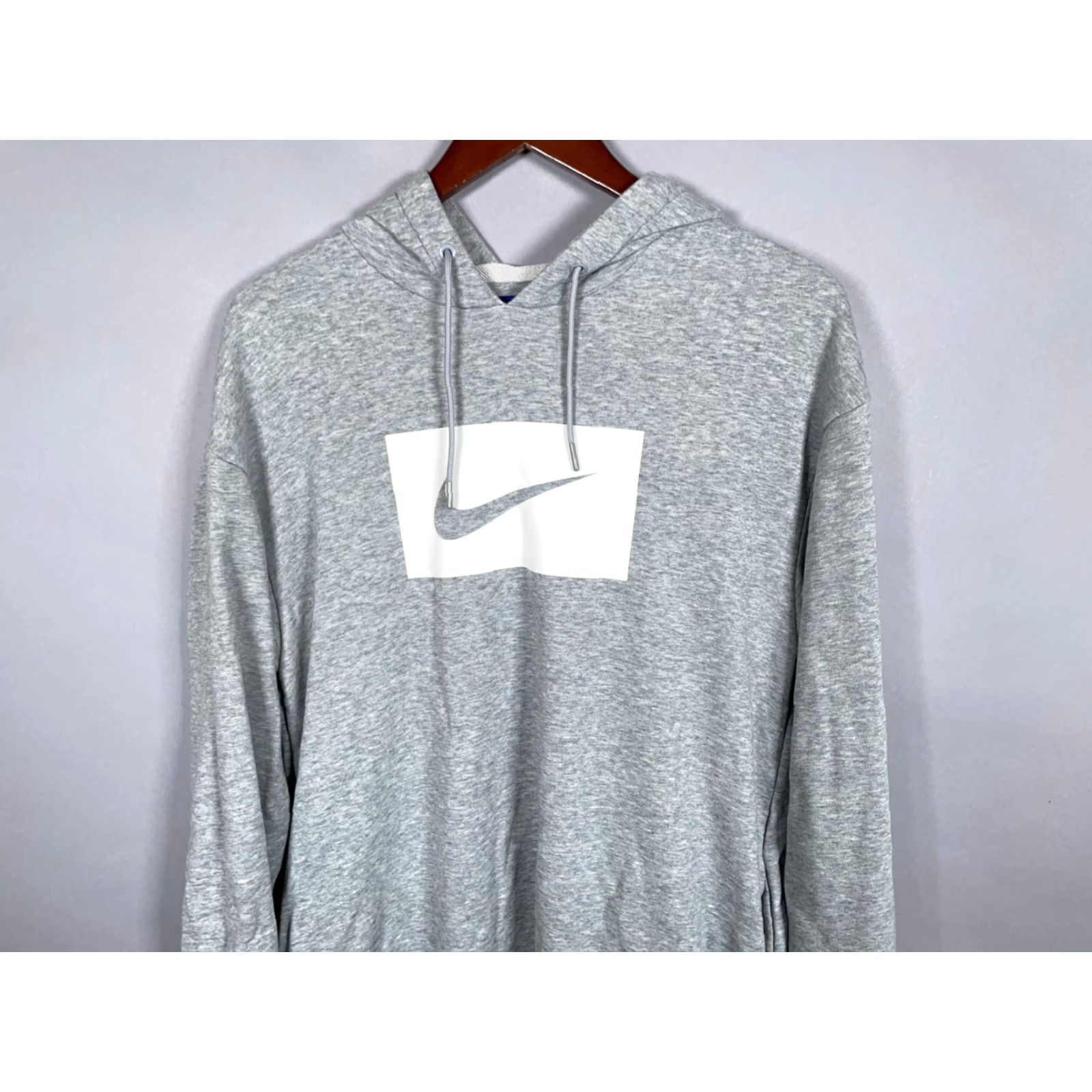 Nike Nike Elongated Hoodie Women's Medium Heather Gray Swoosh Logo French Terry Size M / US 6-8 / IT 42-44 - 4 Thumbnail