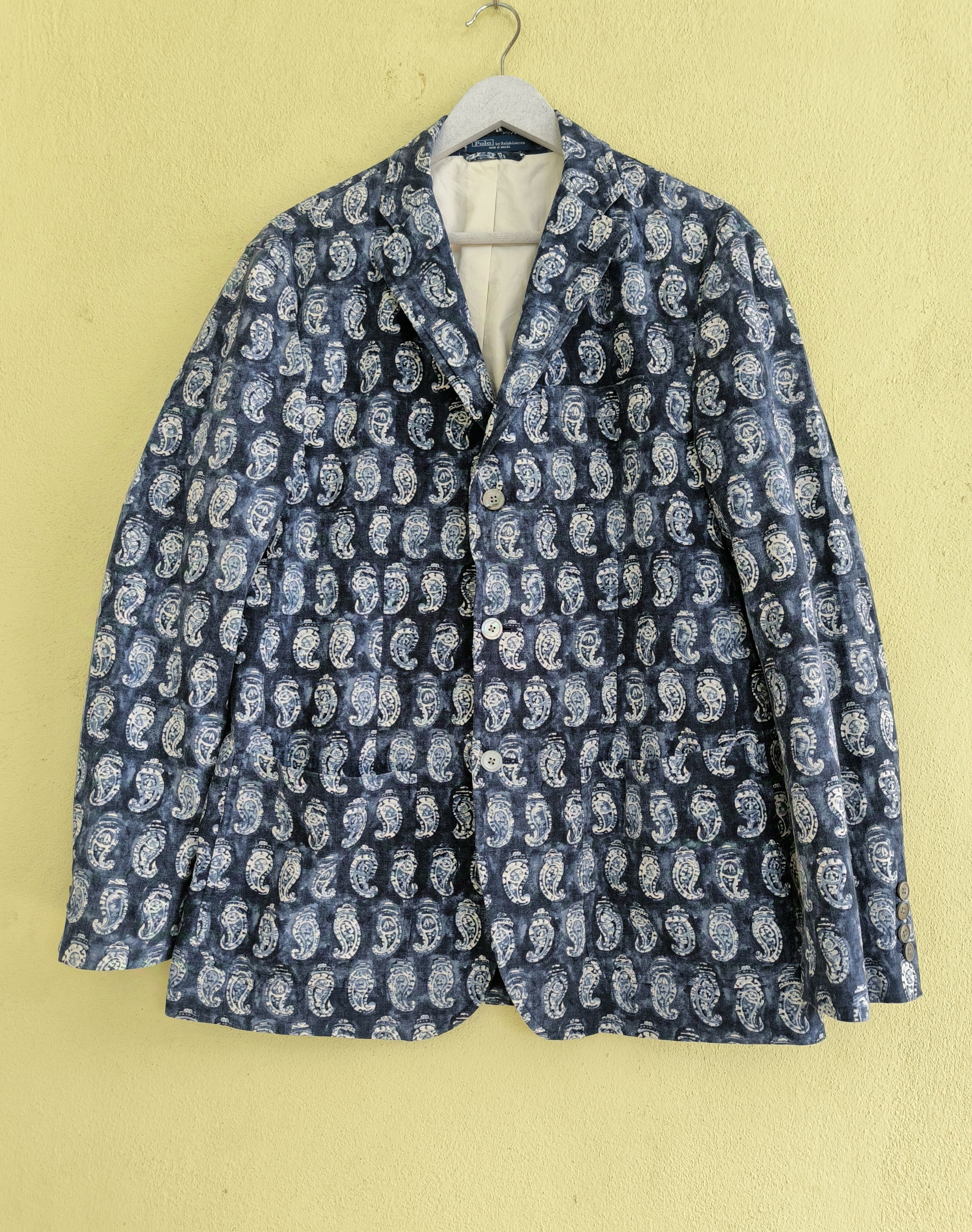Polo Ralph Lauren POLO RALPH LAUREN all-over print tailored jacket Size US L / EU 52-54 / 3 - 1 Thumbnail