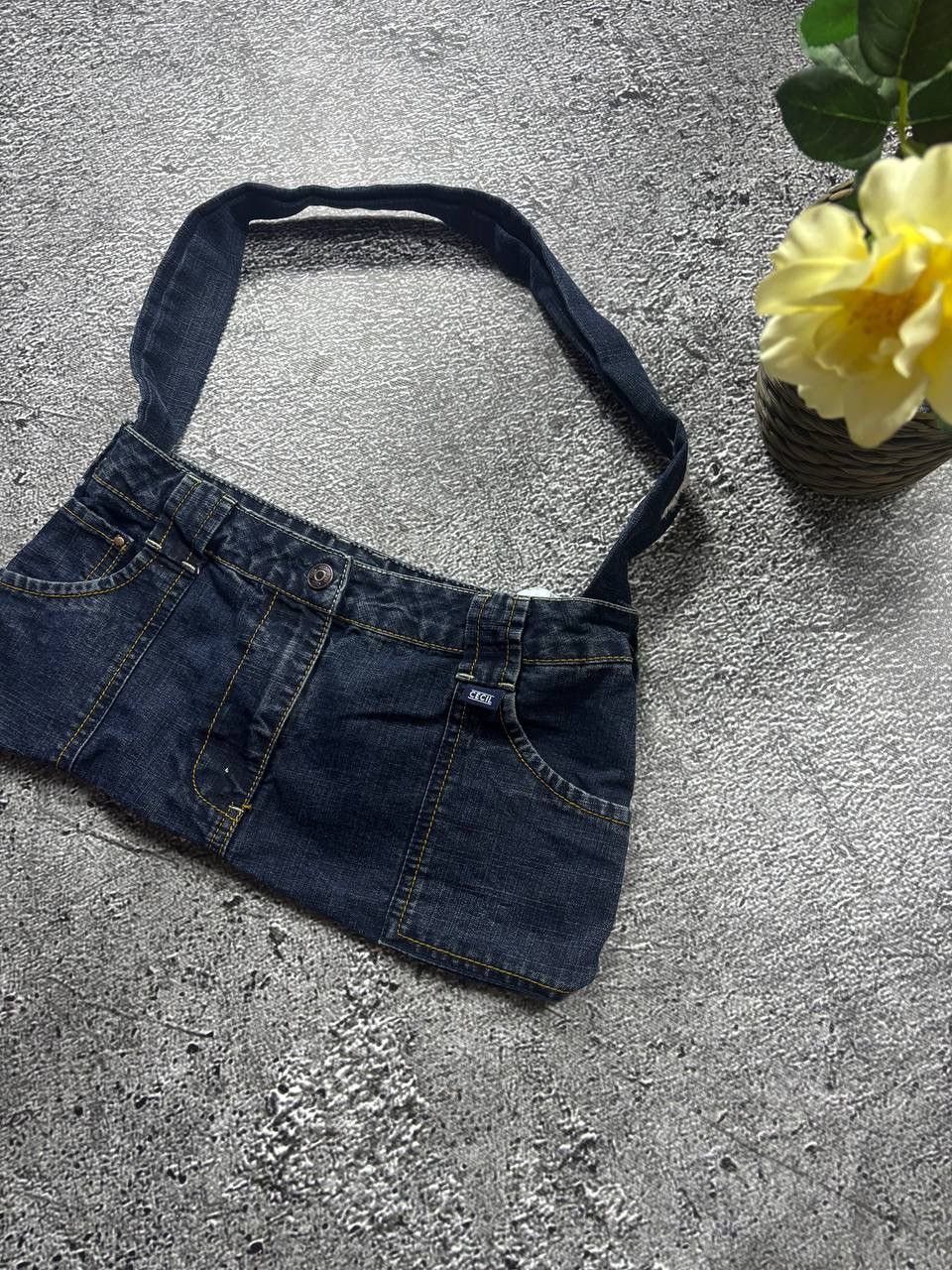 Affliction CECIL Denim Shoulder Bag / Y2K Vintage Mini Bag Size ONE SIZE - 2 Thumbnail