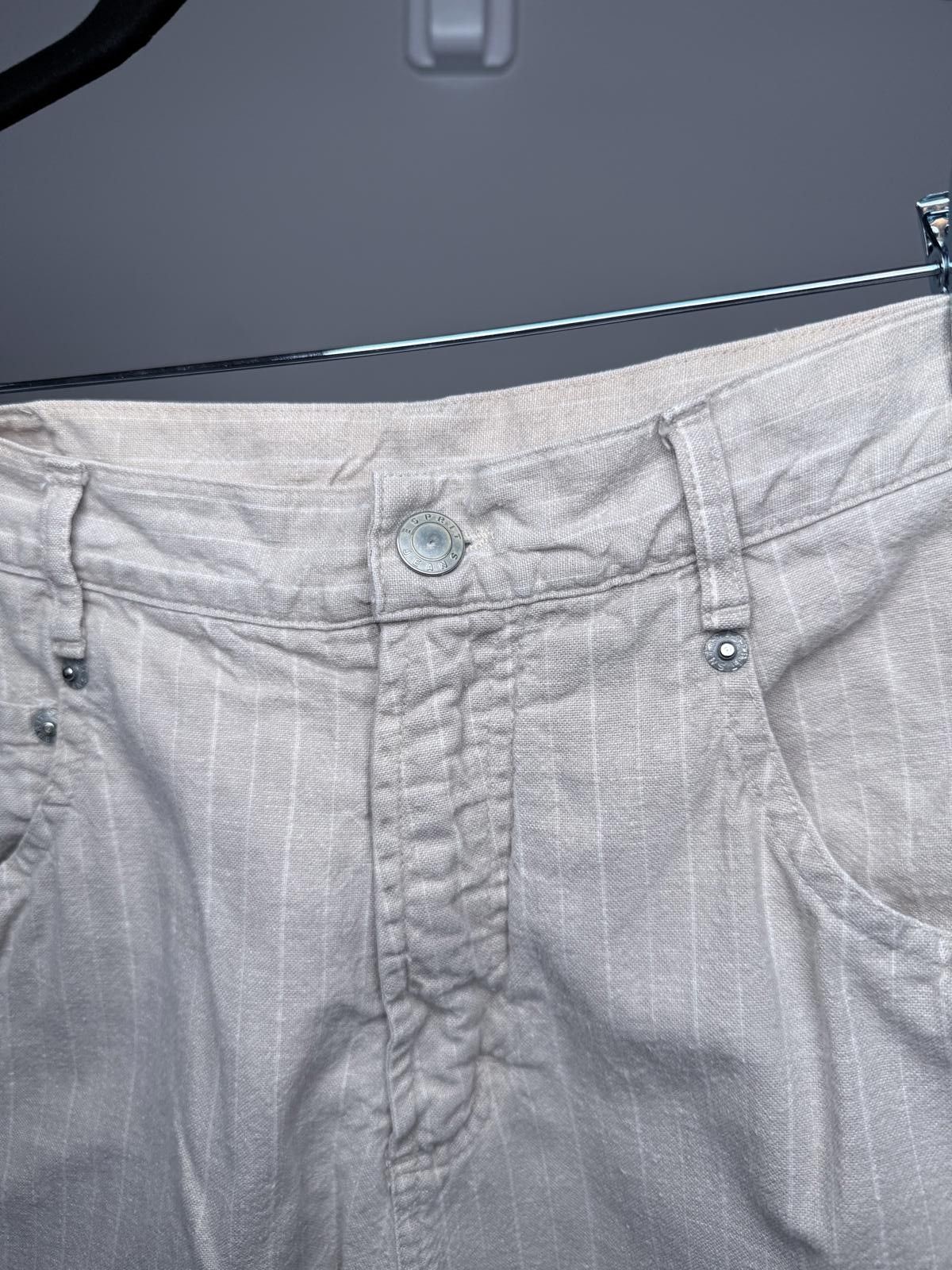 Esprit Vintage 80s 90s Esprit Women's Pinstripe Shorts Light Beige Size 32" / US 10 / IT 46 - 4 Thumbnail