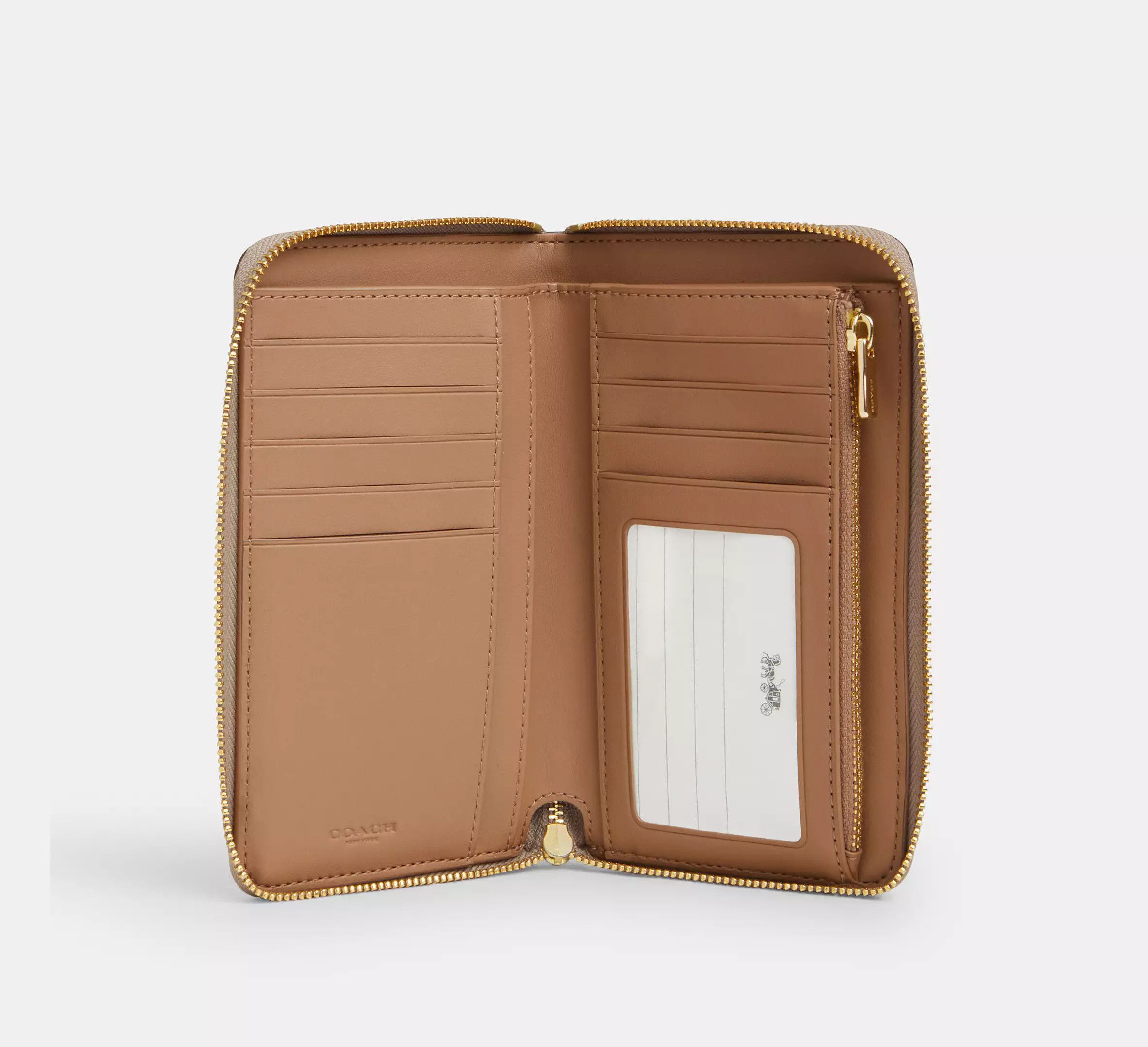 Coach Medium Id Zip Wallet In Signature Canvas CW781 Size ONE SIZE - 8 Thumbnail