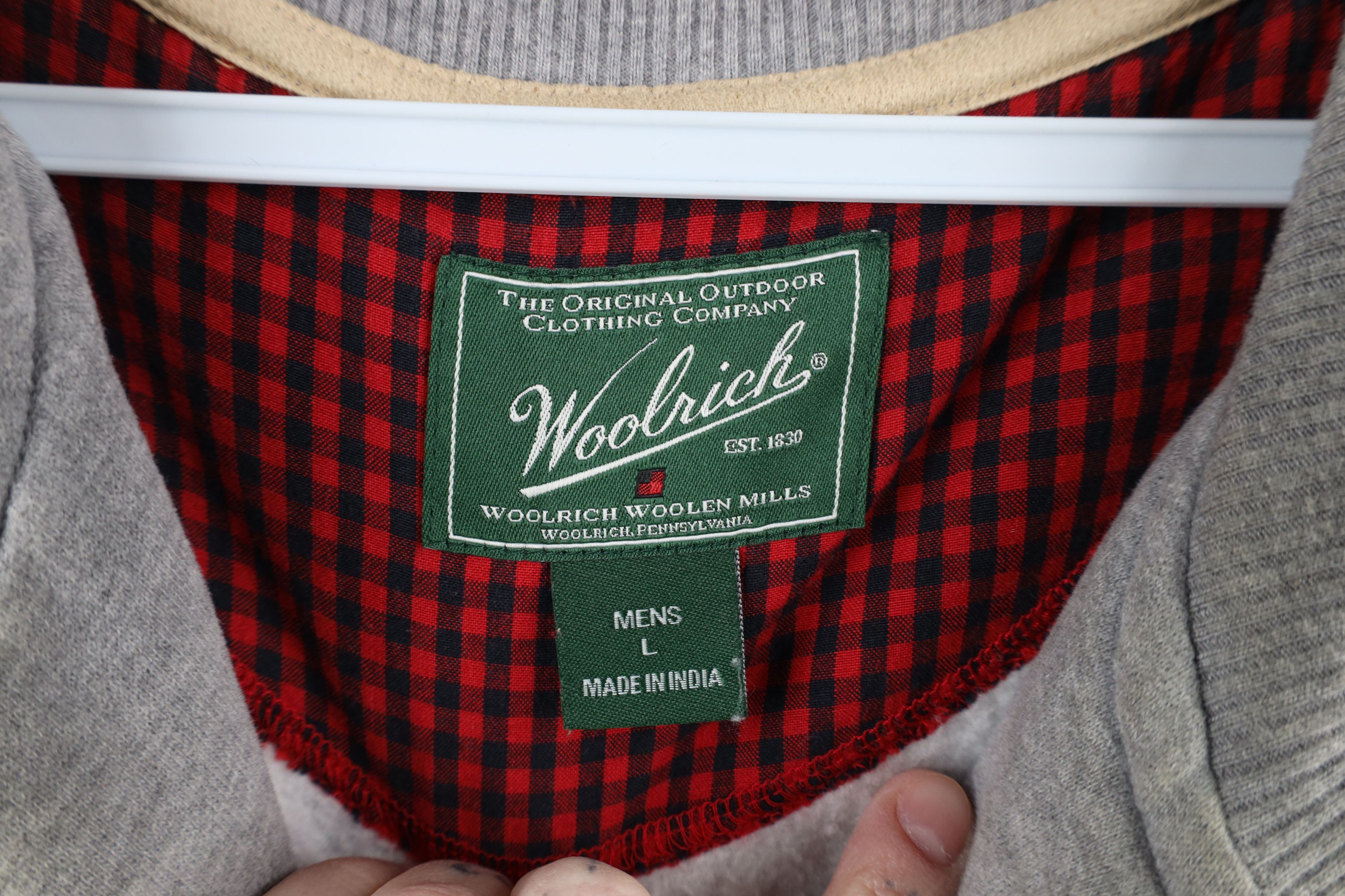 Vintage × Woolrich Woolen Mills Vintage Woolrich Elbow Patch Half Zip Pullover Sweatshirt Size US L / EU 52-54 / 3 - 5 Thumbnail