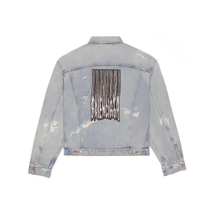 Balenciaga Balenciaga FW21 Logo Oversized Denim Jacket Size US S / EU 44-46 / 1 - 1 Thumbnail