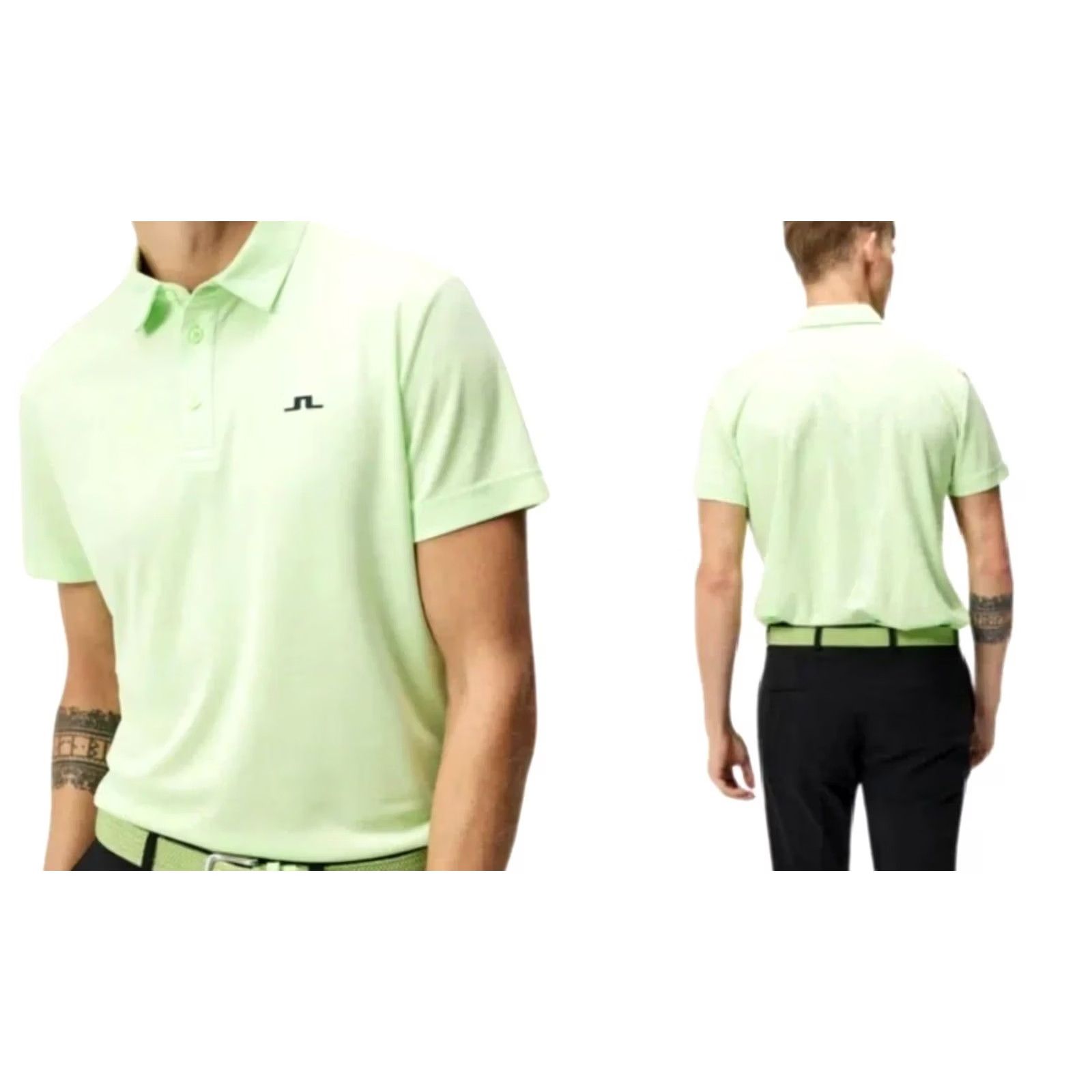 J.Lindeberg J. Lindenberg Polo Shirt Mens Lime Green 2XL Short Sleeve Button Collar Golf Casual Travel Regular Fit Powder Green Regular 2XL Men’s Polo Size US XXL / EU 58 / 5 - 7 Thumbnail