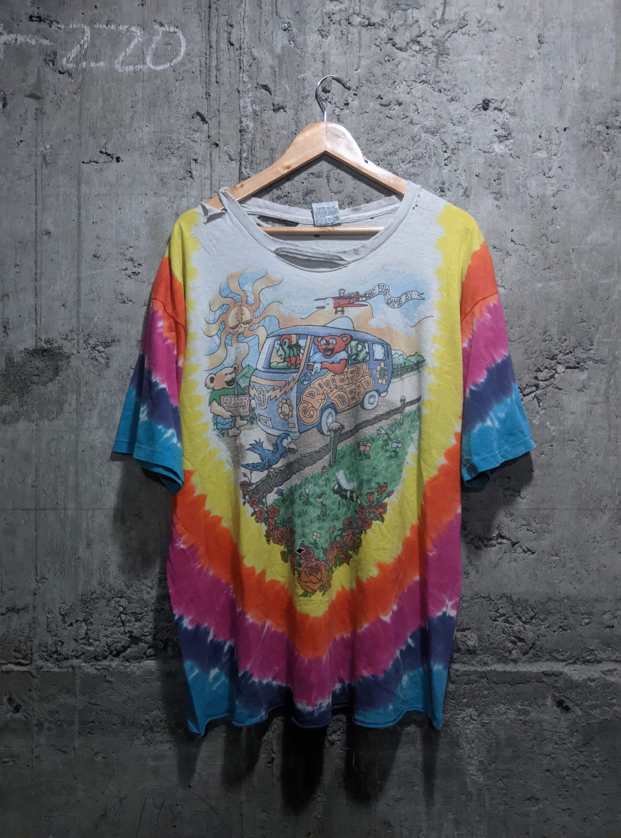 Band Tees Vintage 1994 very thrashed grateful dead summer tour tshirt Size US XL / EU 56 / 4 - 1 Thumbnail