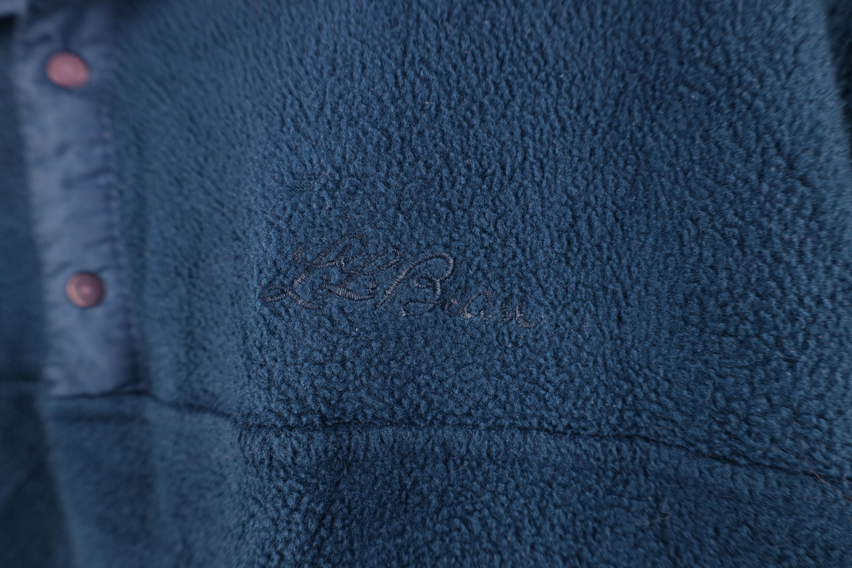 L.L. Bean Vintage 90s LL Bean Script Snap Button Fleece Sweater USA Size L / US 10 / IT 46 - 4 Thumbnail